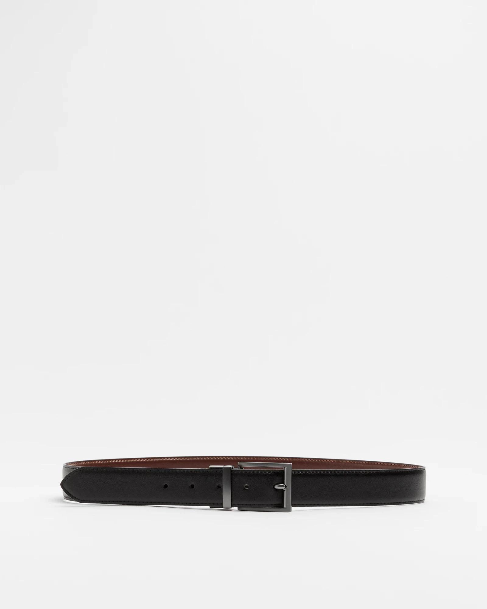 2 Target PU Stitched Reversible Belt BLACK/CHOCOLATE, 2 of 3