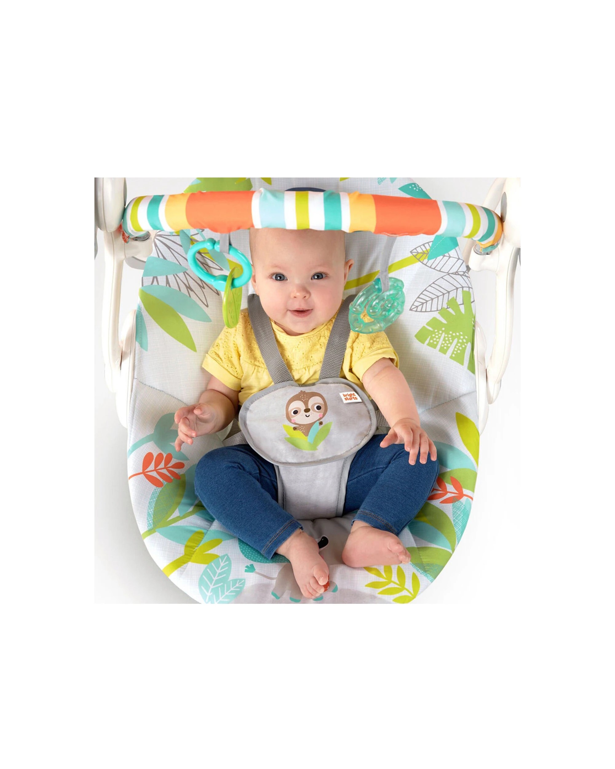 3 Bright Starts Rainforest Vibes Portable Baby Swing 6 Speeds 10 Sounds 0 Months - Multi, 3 of 6