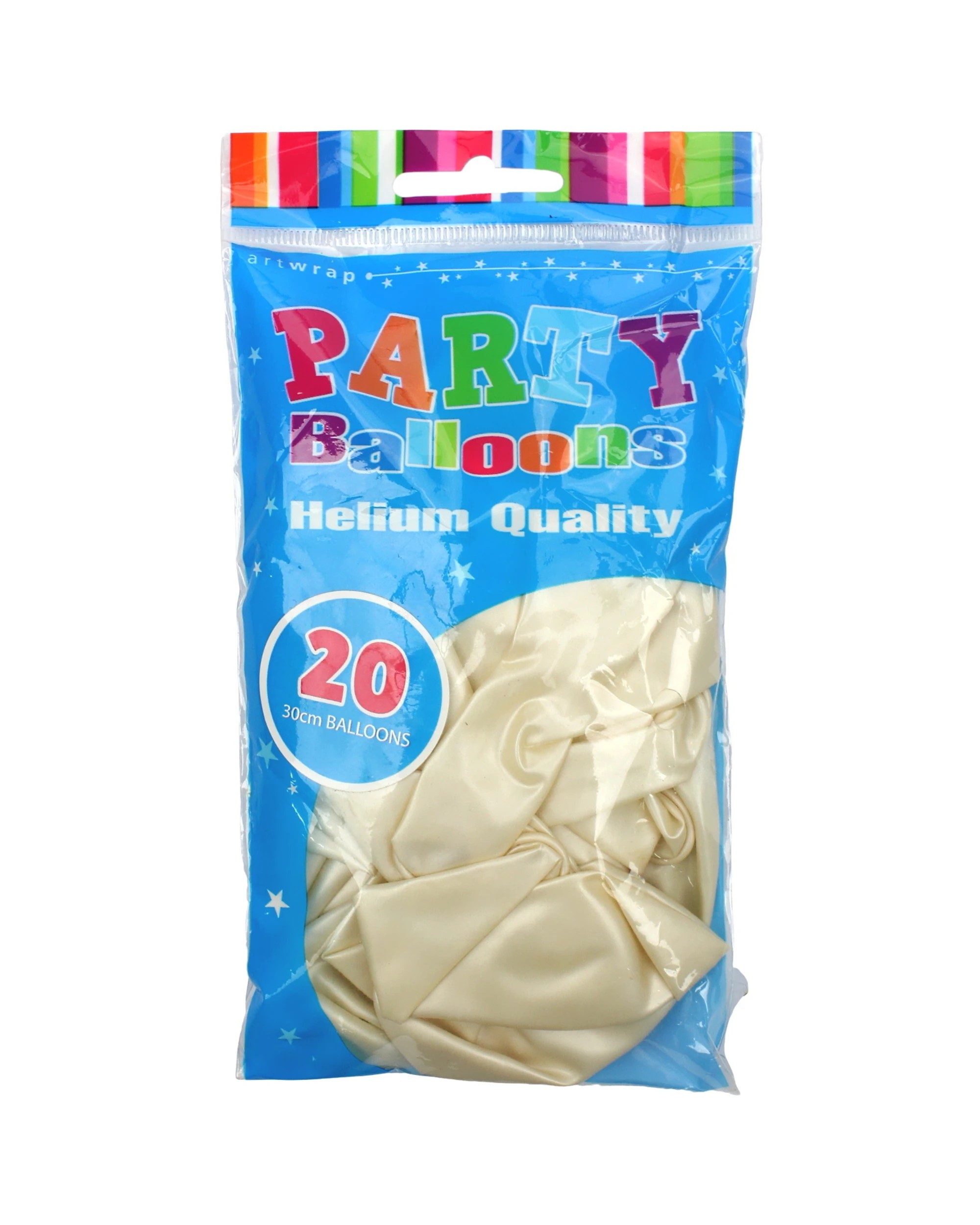 2 Artwrap Balloons 30cm Pack of 20 - White Pearl - Pearl White, 2 of 2