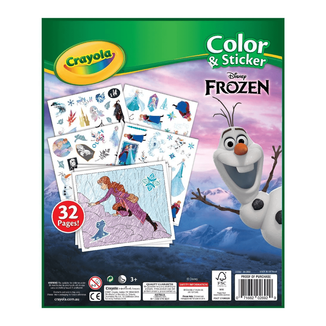 3 Crayola Colour & Sticker Book Frozen, 3 of 3