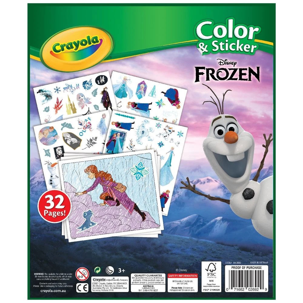 3 Crayola Colour & Sticker Book Frozen, 3 of 3