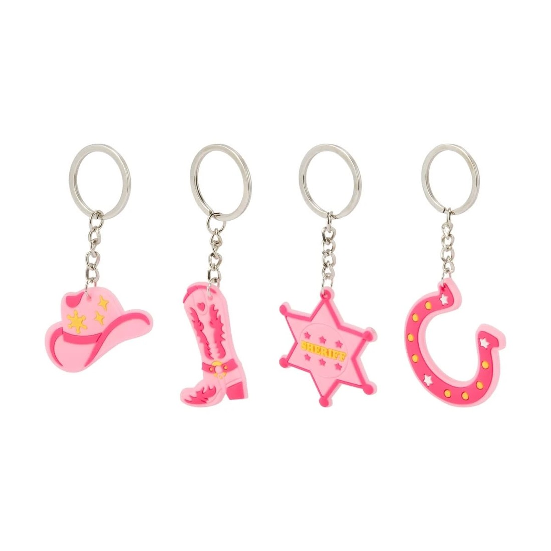 2 4 Piece Cowgirl Icon Keyrings, 2 of 4