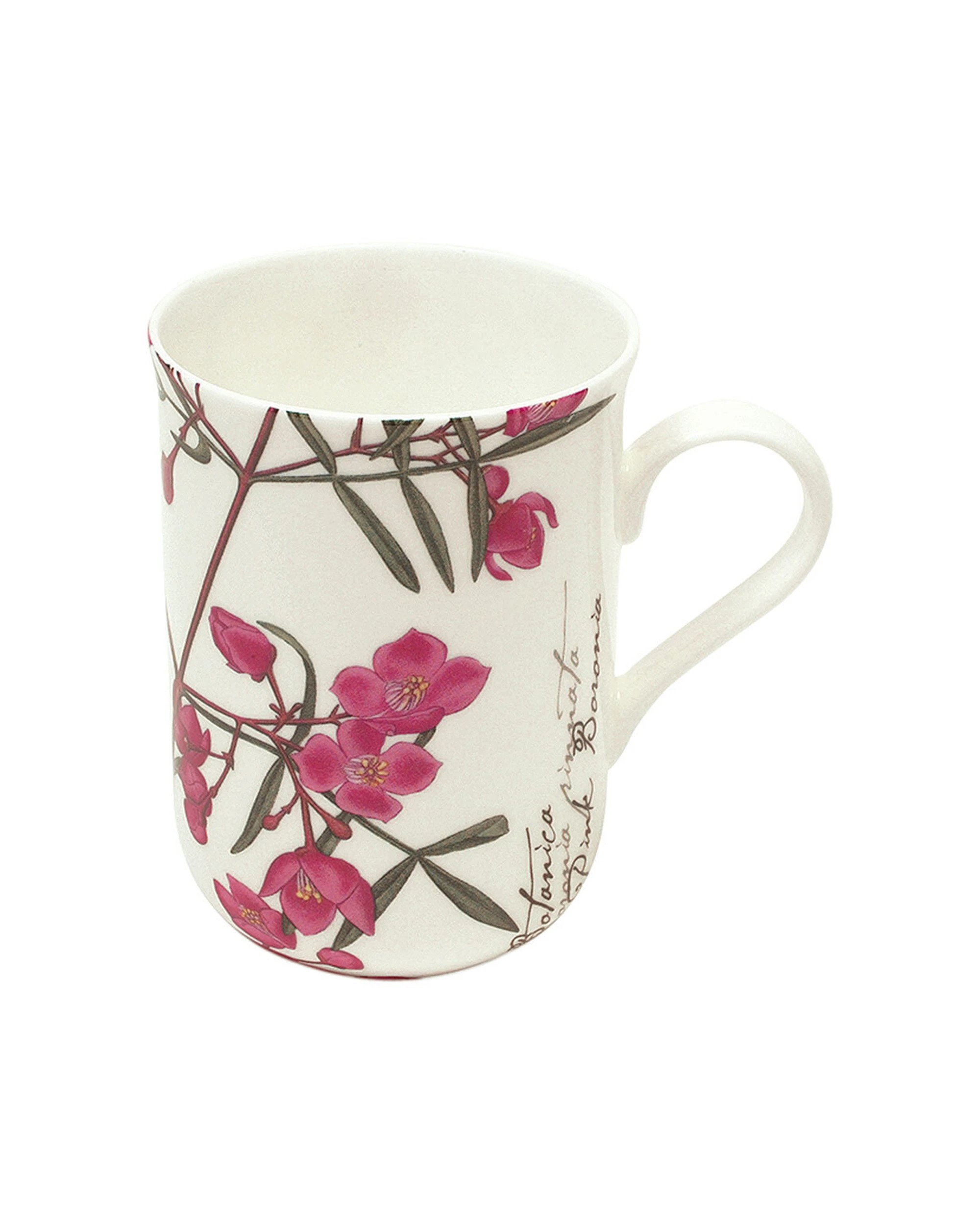 3 Maxwell & Williams Botanic Floral Fine Bone China Mug 300ml Boronia Design - Pink, 3 of 3