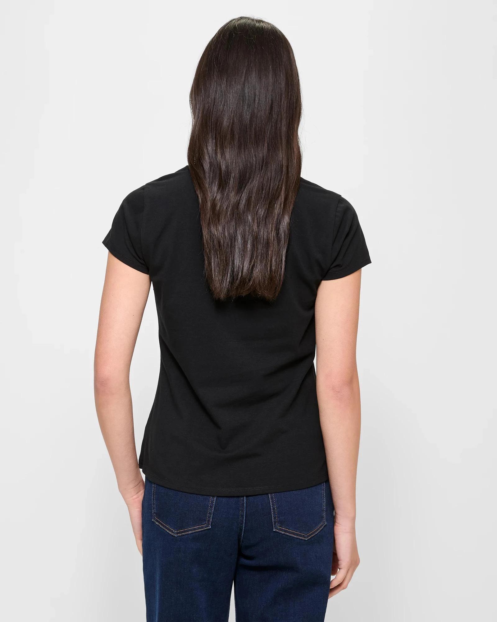 4 Target Australian Cotton Crew T-Shirt TARGET BLACK, 4 of 5