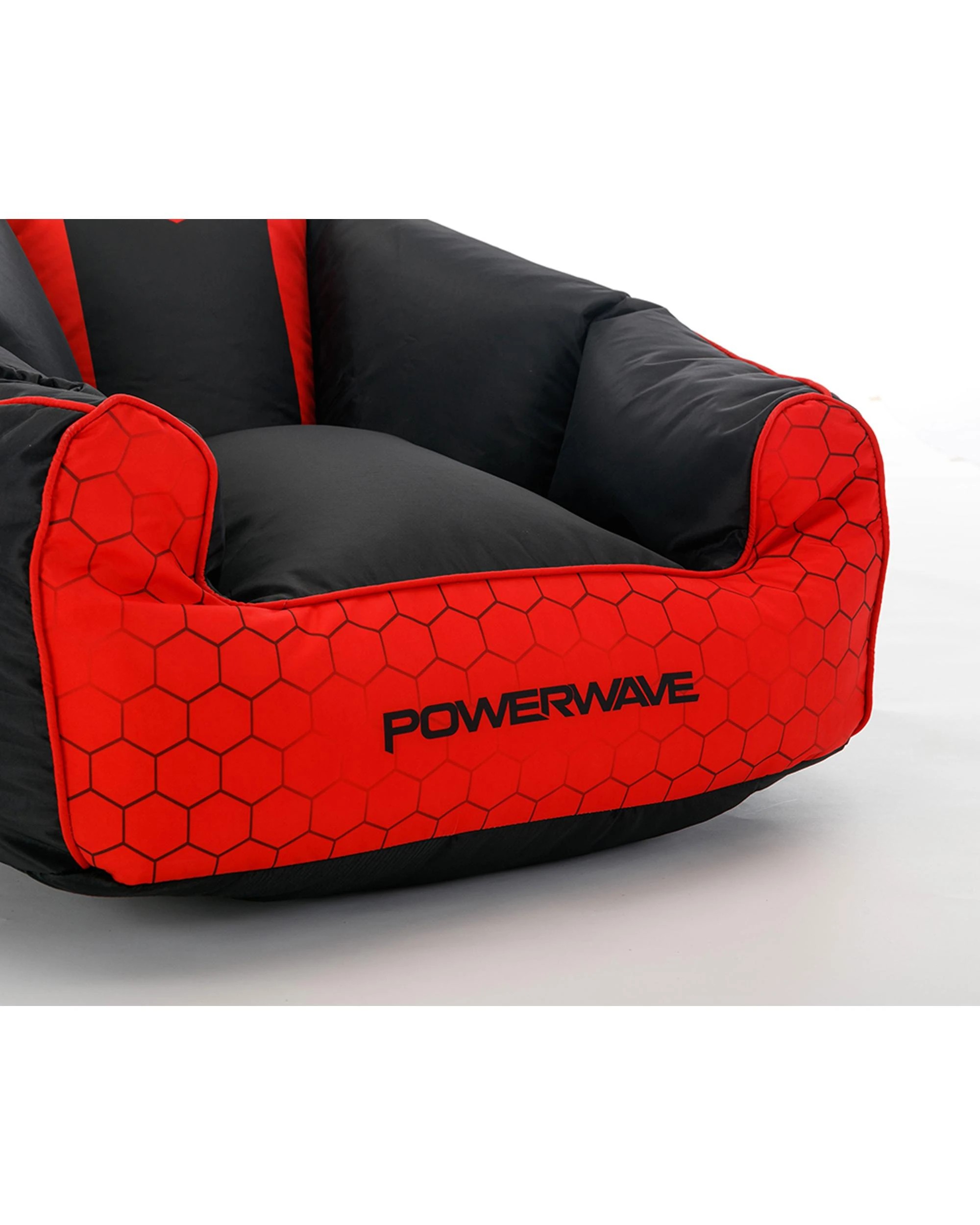 4 Powerwave PUFF Gaming Bean Bag Chair - Red, 4 of 7