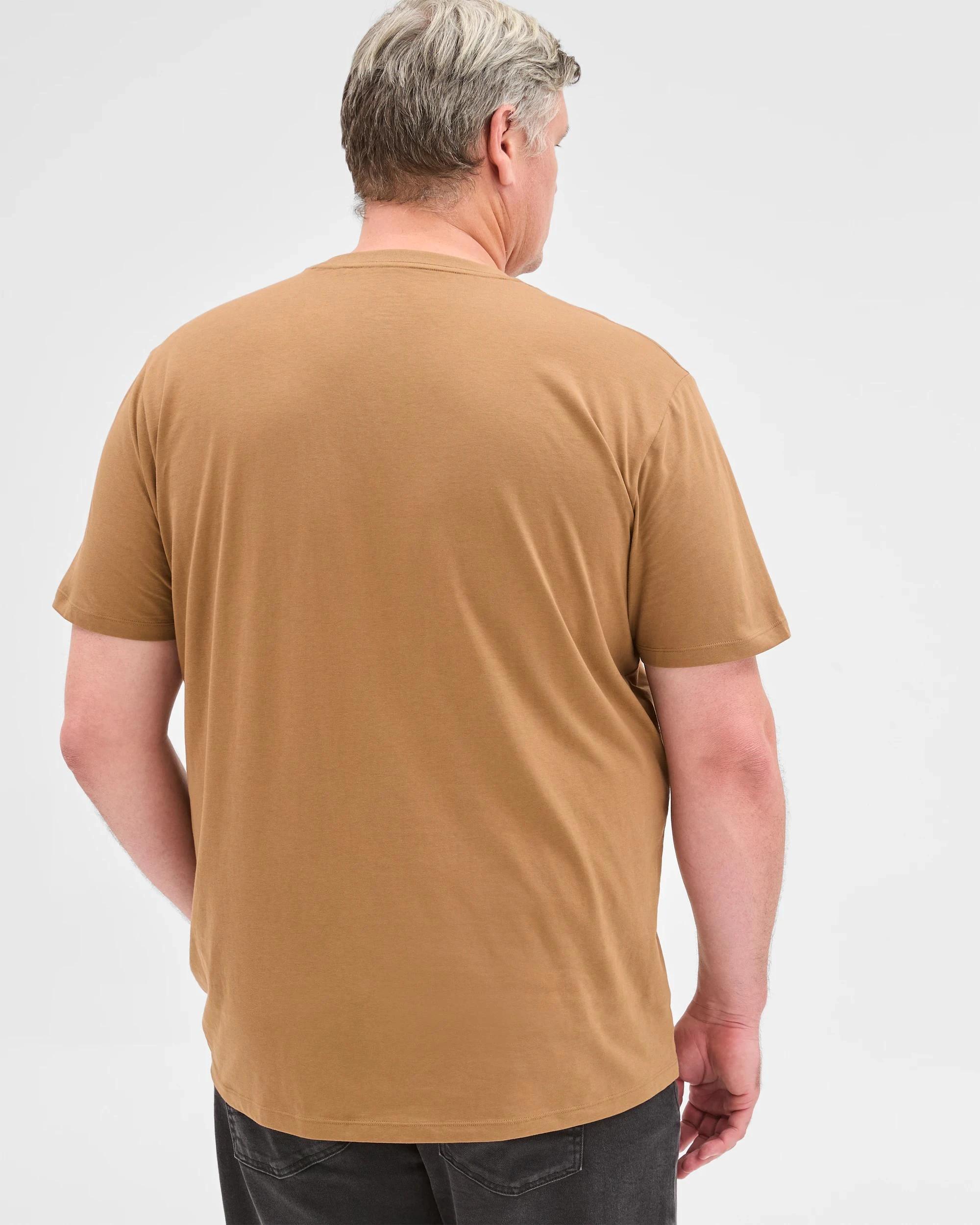 5 Target Man Plus Plus Size Australian Cotton Crew T-Shirt OTTER, 5 of 5