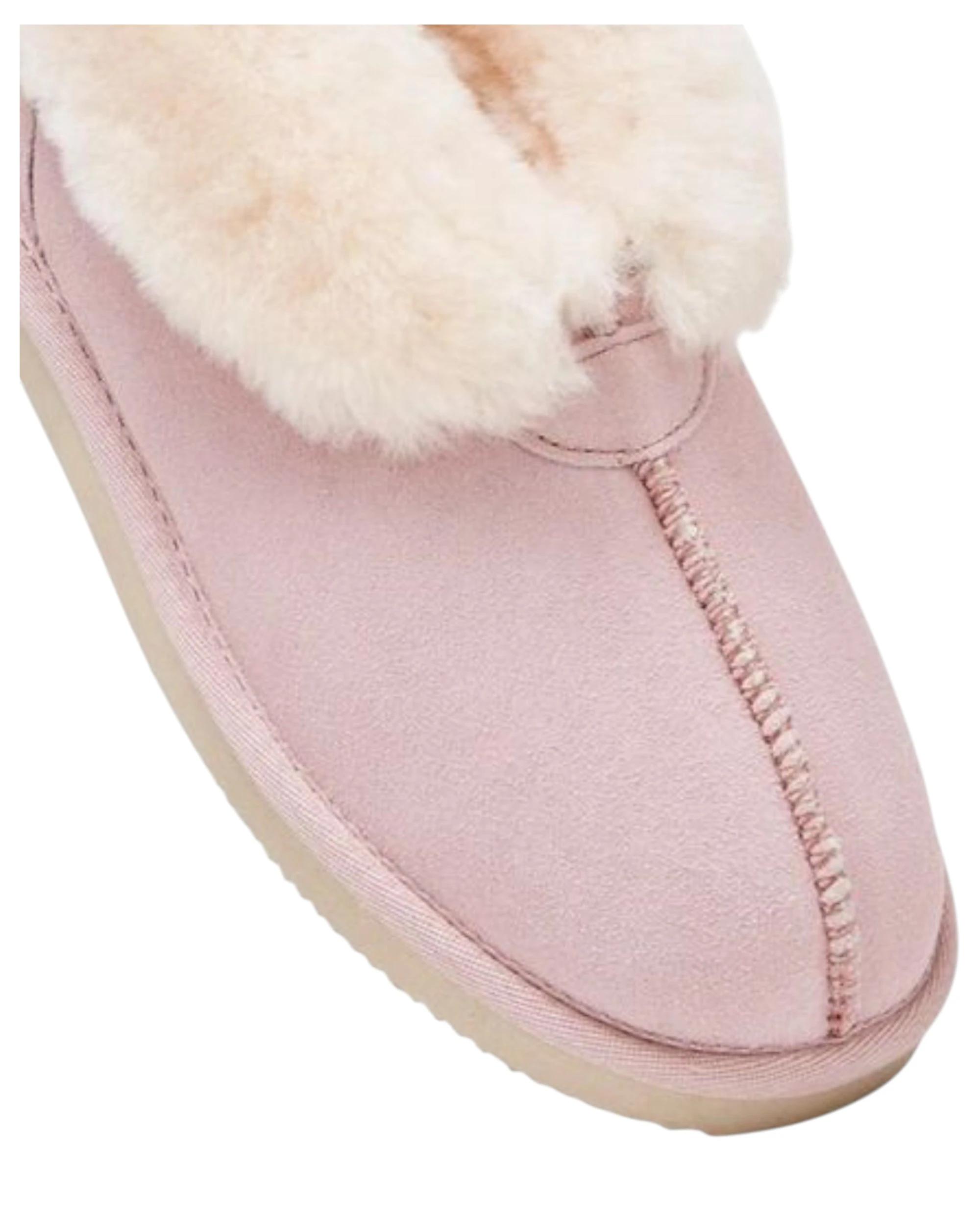 2 Grosby Womens Ugg Short Boots Suede Sheepskin Princess Pink Slippers PINK, 2 of 4