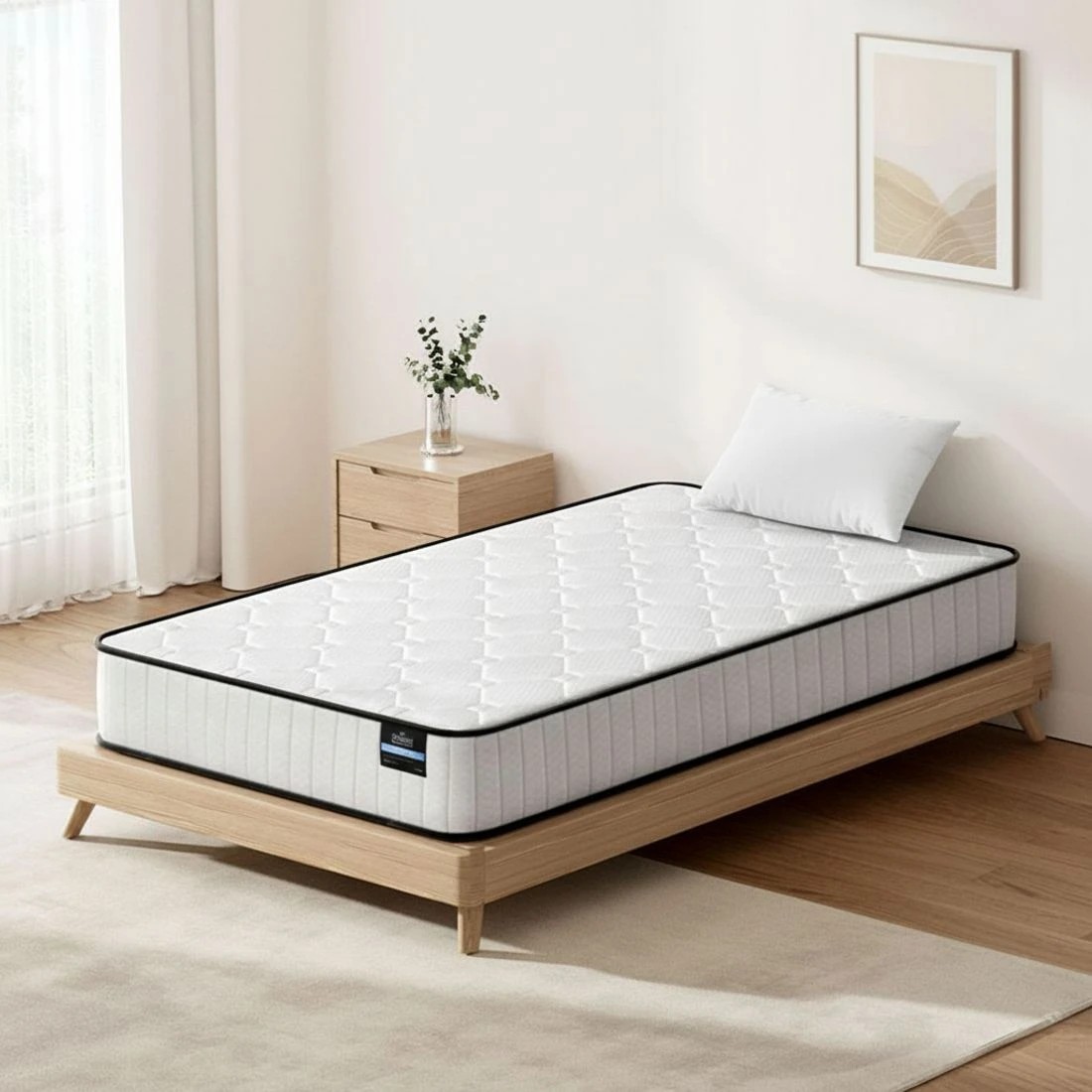 1 Giselle Bedding 21cm Mattress Single - White, 1 of 10