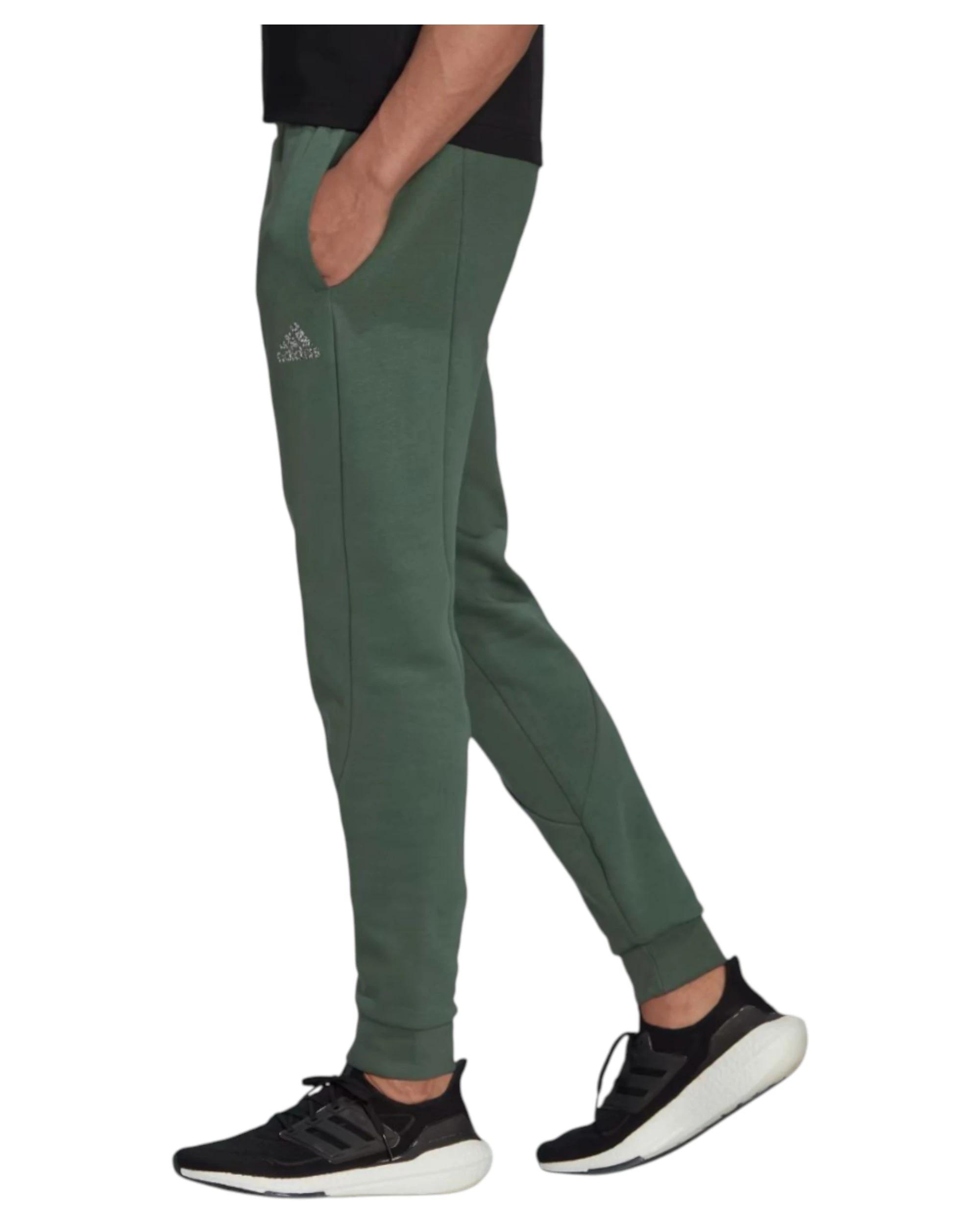 8 Adidas Mens Stadium Fleece Badge of Sport Green Cuffed Pants GREEN, 8 of 8