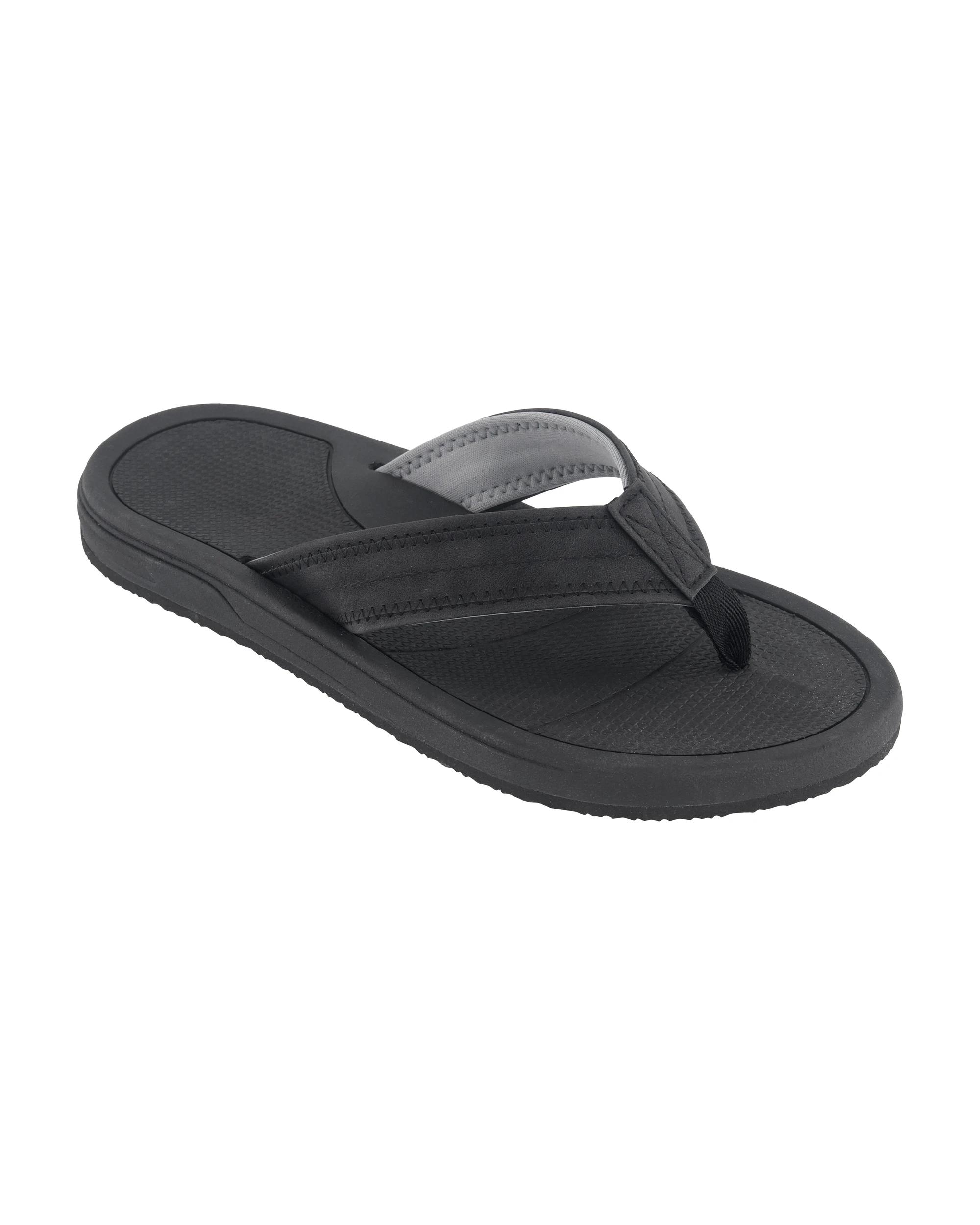 1 Wide Strap Thongs Black, 1 of 3
