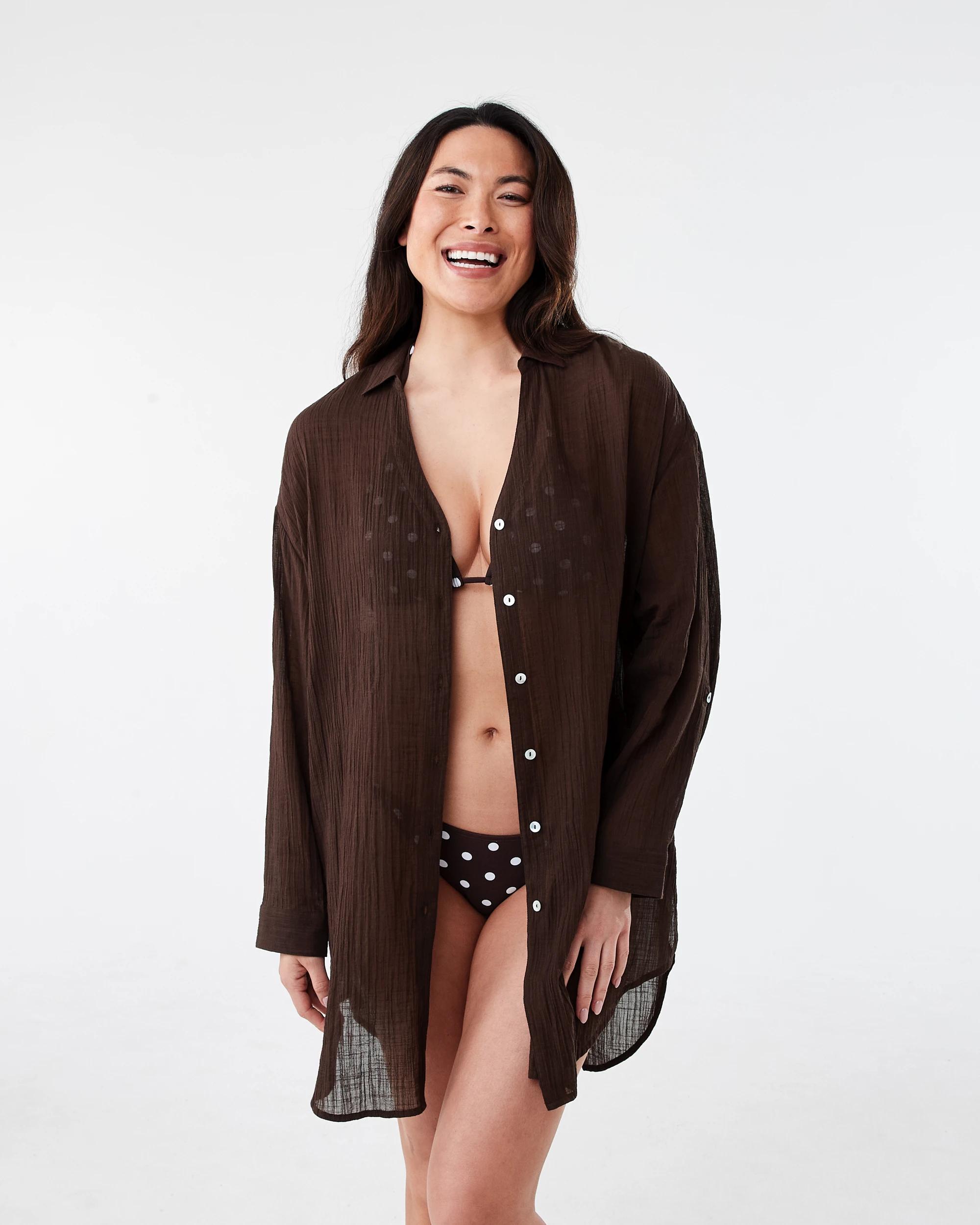 1 Cover Up Shirt Melt Brown, 1 of 9