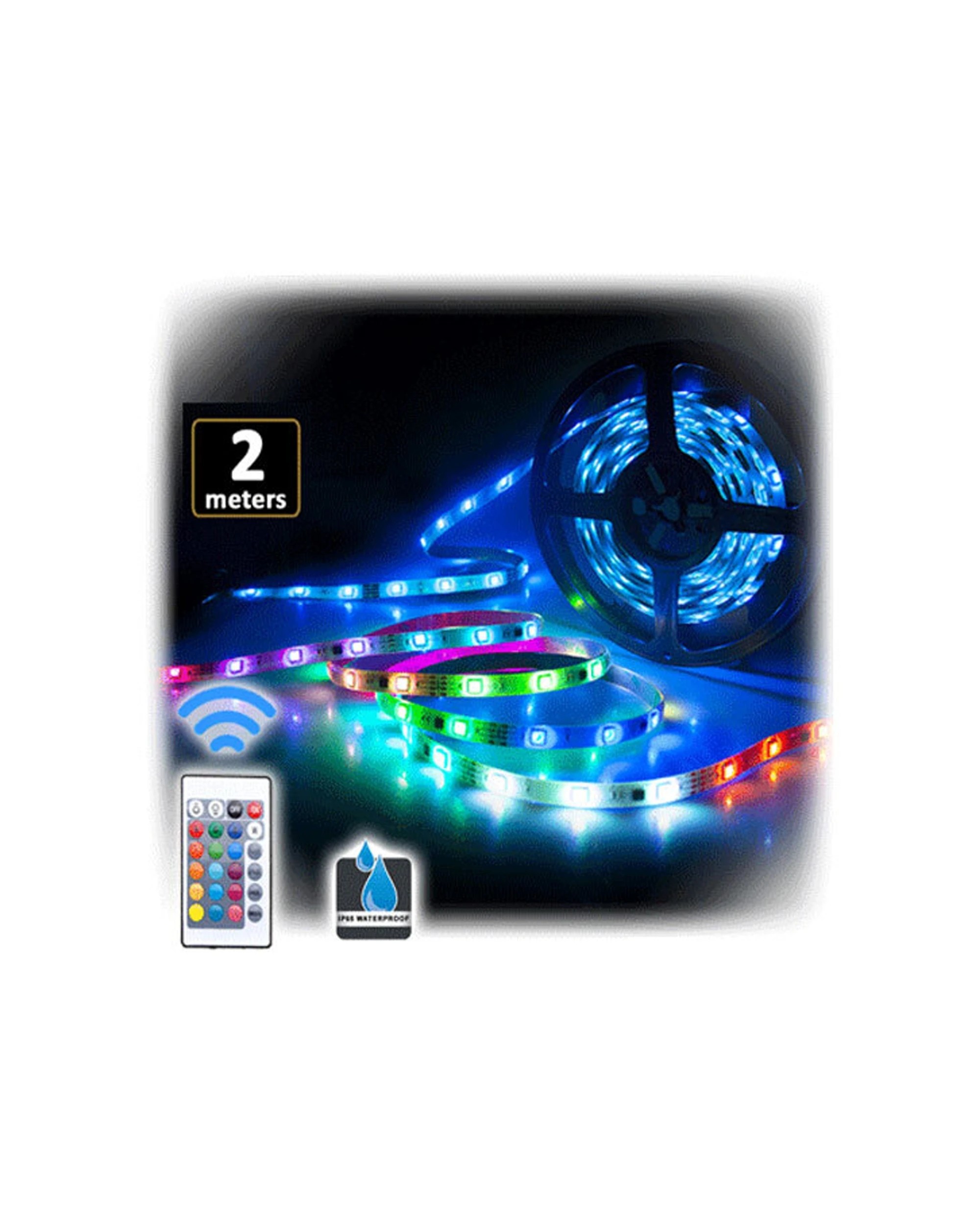 3 Sansai USB Powered RGB LED Light TV Backlight Strip Lights With Remote - Multi, 3 of 4