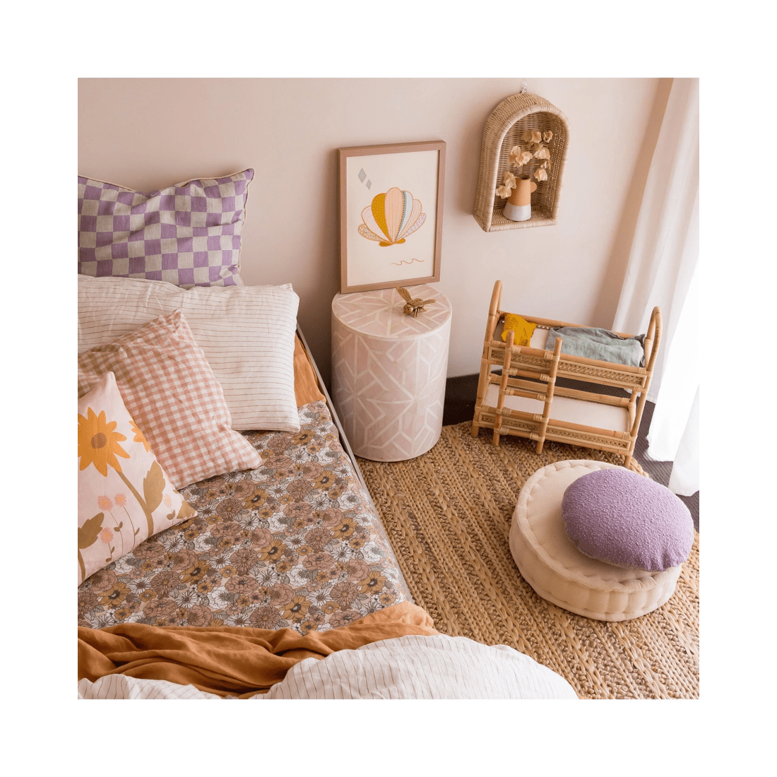 2 The Midnight Gang Blooms Bed Wetting Mat - King with wings - Multi, 2 of 4