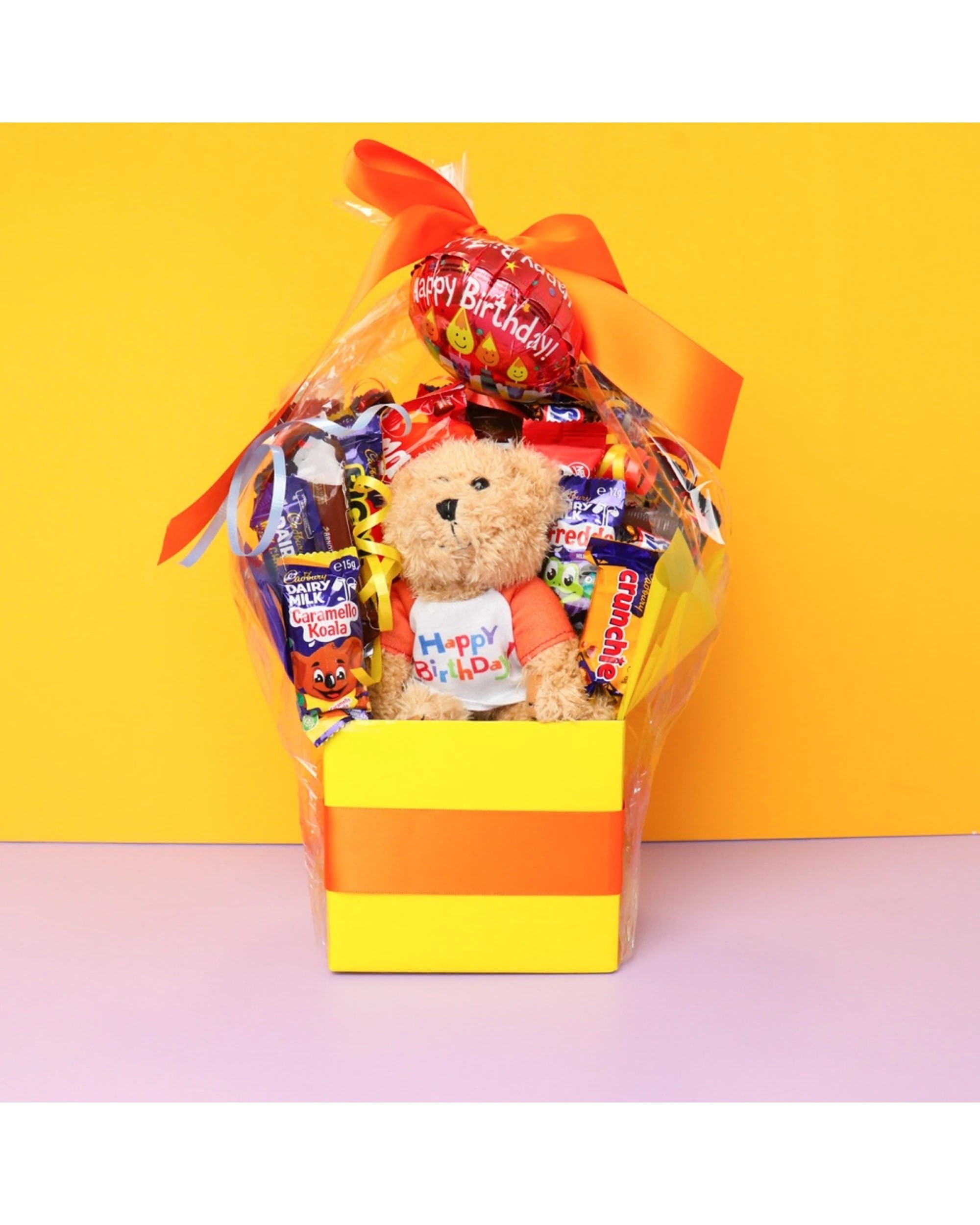 2 Gift Basket Happy Birthday Stuffed Animal Bear And Chocolate Bouquet Set for Celebration Gifts - Multi, 2 of 7