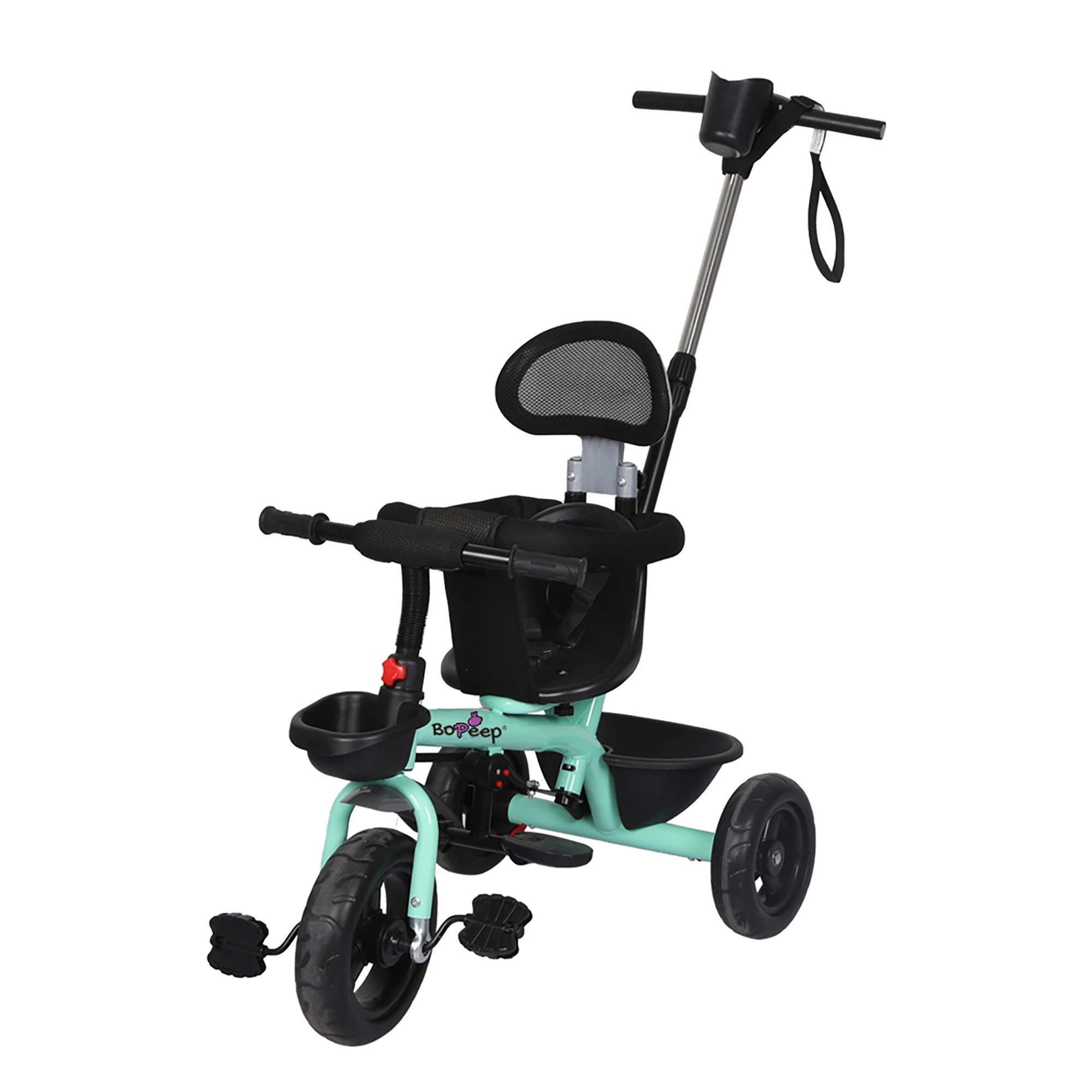 1 Bopeep 2-in-1 Kids Tricycle - Green, 1 of 6