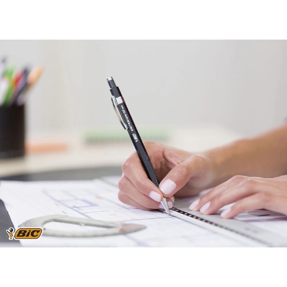5 BIC Criterium Mechanical Pencil With 0.7mm Leads Black, 5 of 5