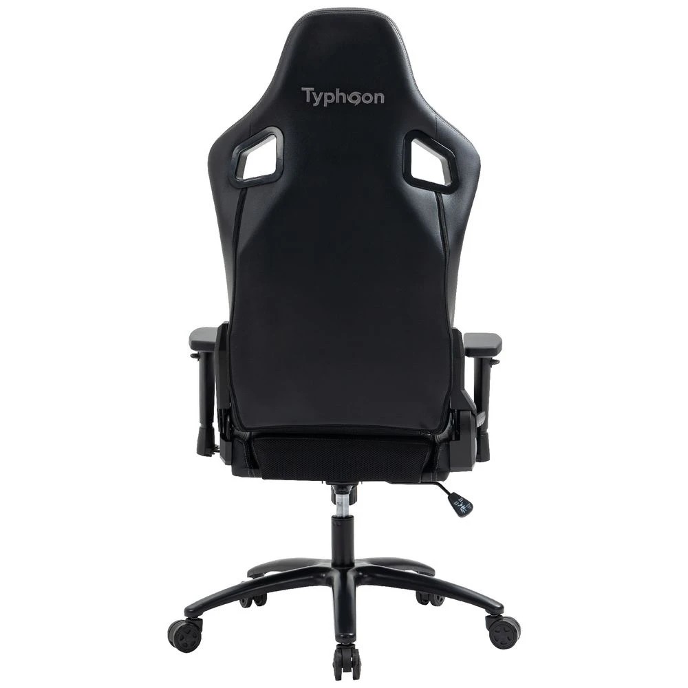 4 Typhoon Viper High-Back Racing Gaming Chair PU Black Ergonomic Chairs and Desk Chairs, 4 of 10