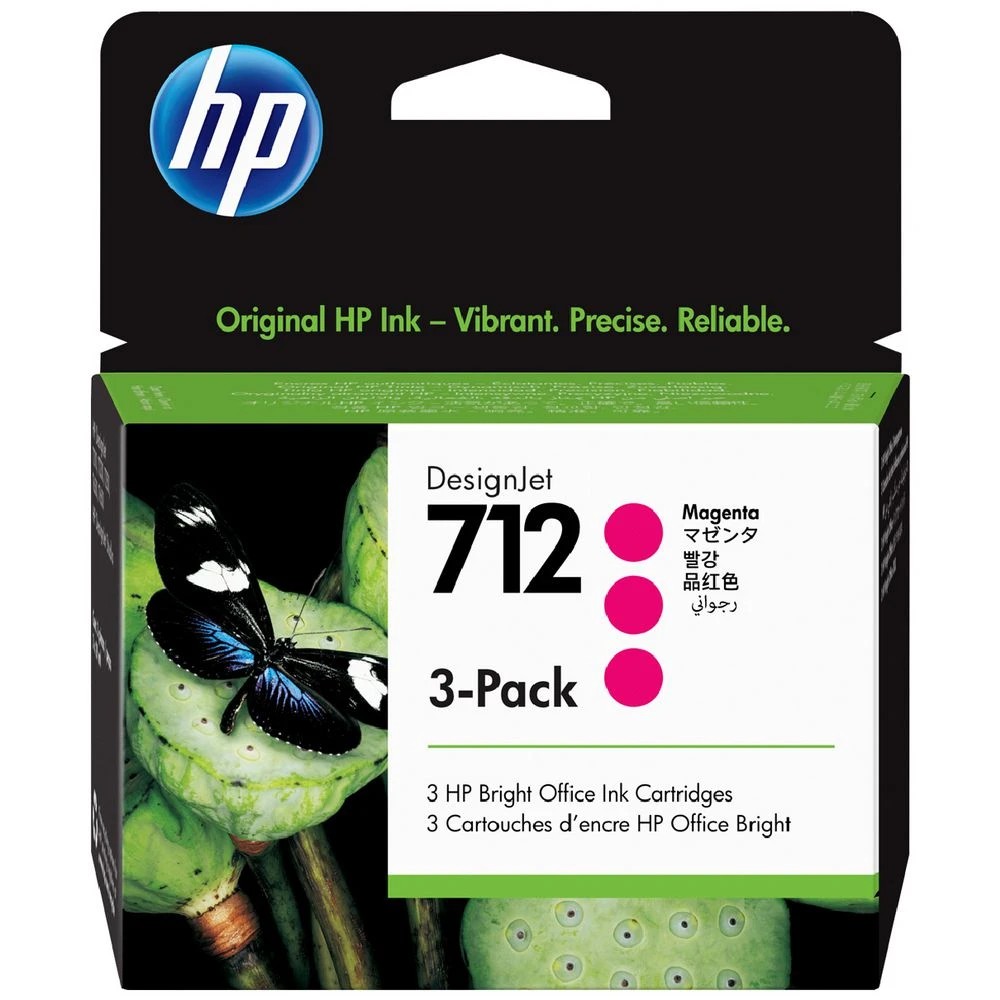 1 HP 712 DesignJet Ink Cartridge Magenta 29mL 3 Pack, 1 of 6