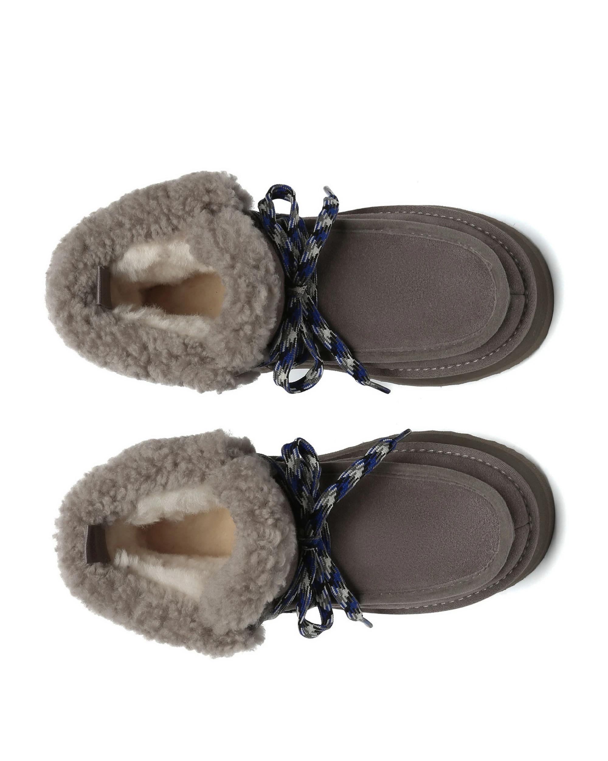 5 Everau Womens Honour Platform Boots WARM GREY, 5 of 5