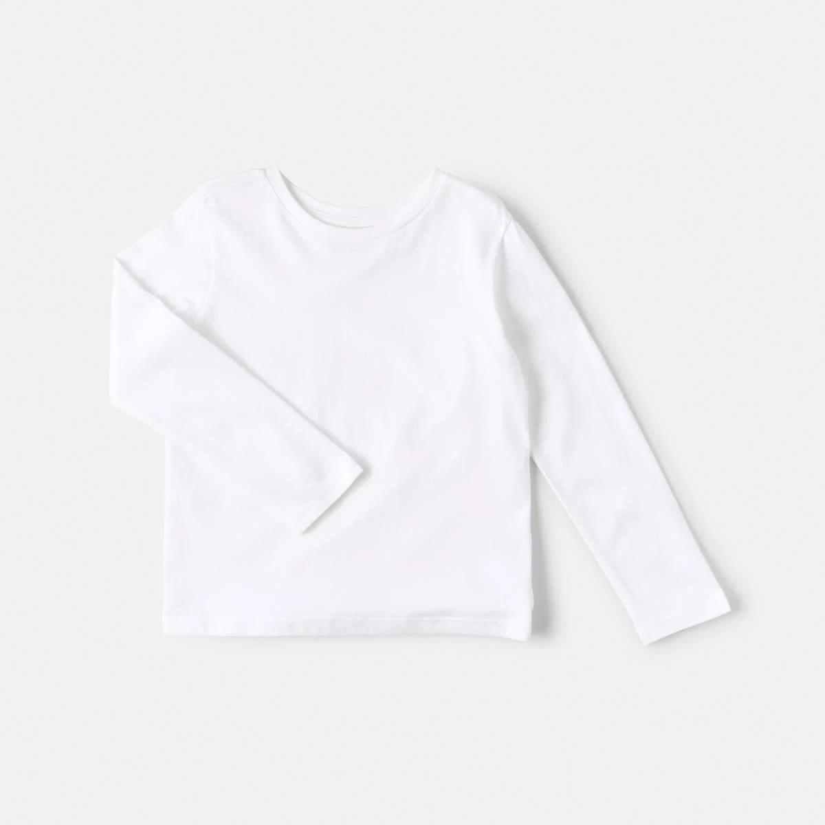 7 Long Sleeve Plain T-shirt White, 7 of 8