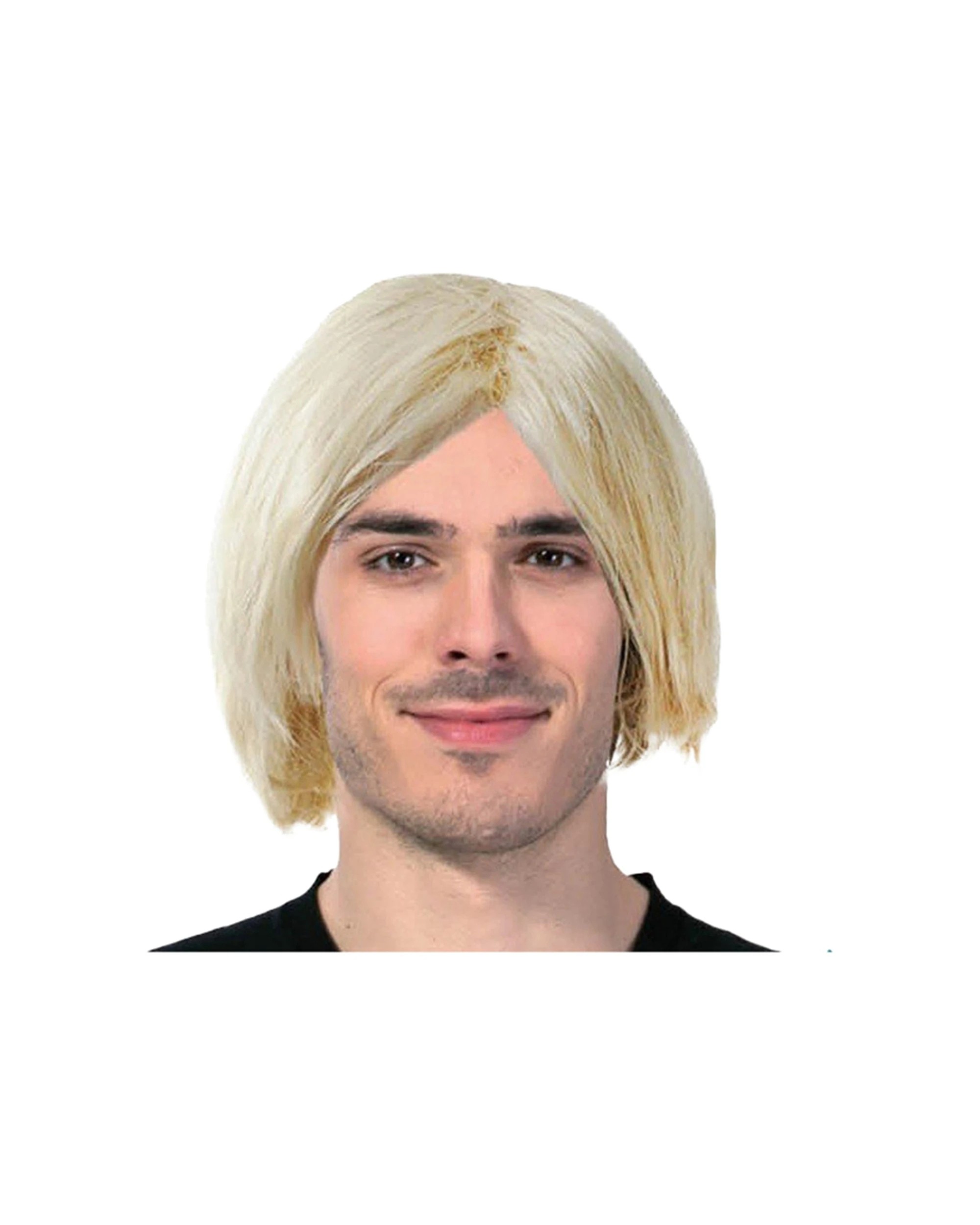 1 JD Party Mens Costume Wig Middle Part Short Hair Accessory Blonde - Yellow, 1 of 1