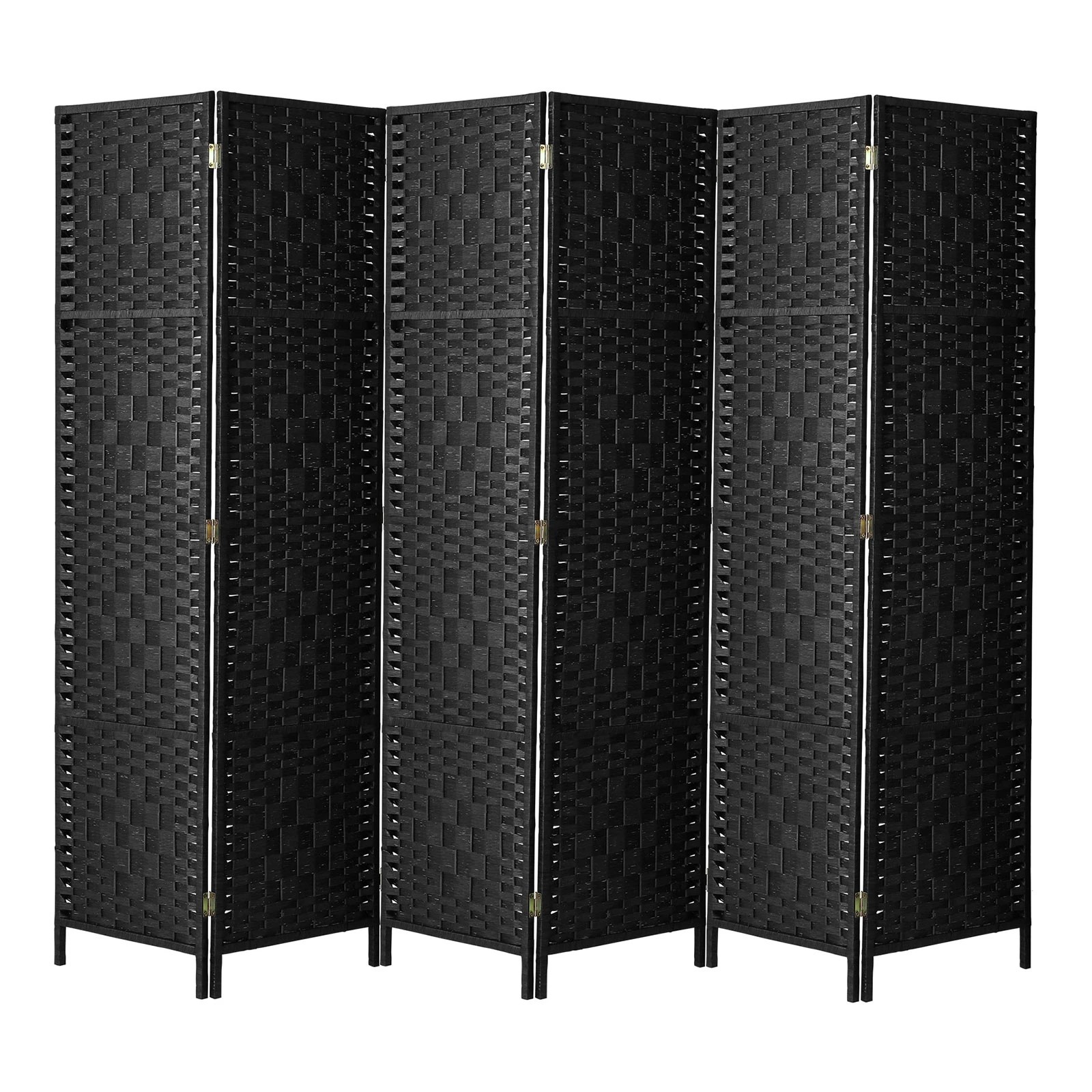 8 Oikiture 6 Panel Room Divider Screen Privacy Dividers - Black, 8 of 10