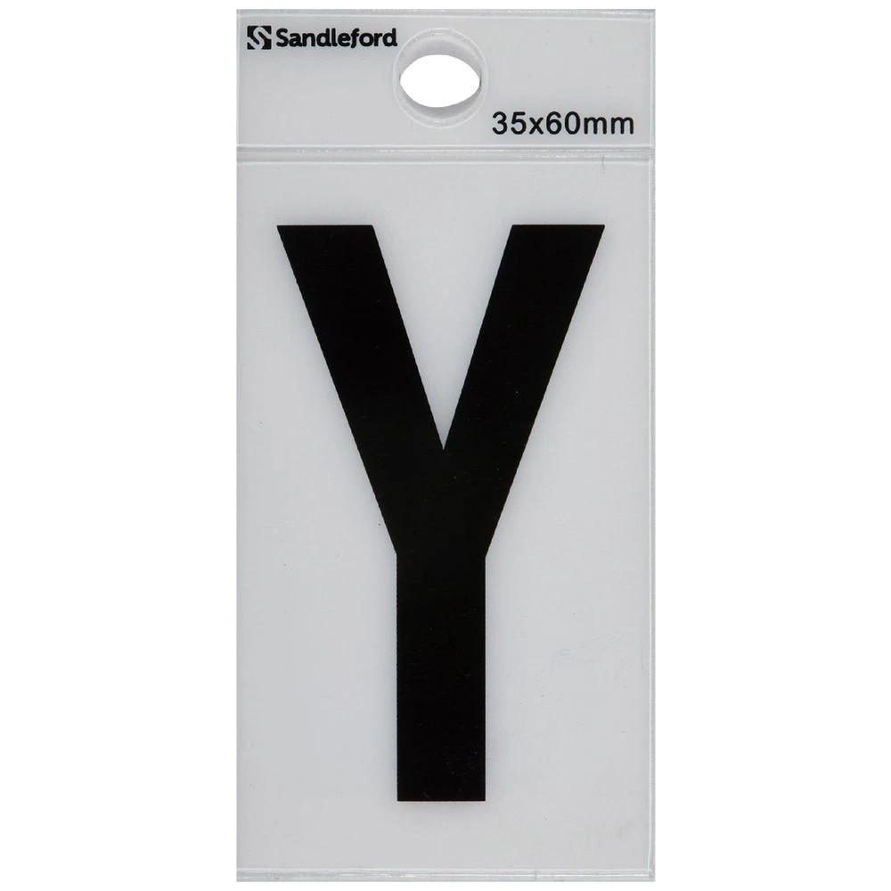 1 Sandleford Y Self-adhesive Letter White 60 x 35mm, 1 of 1