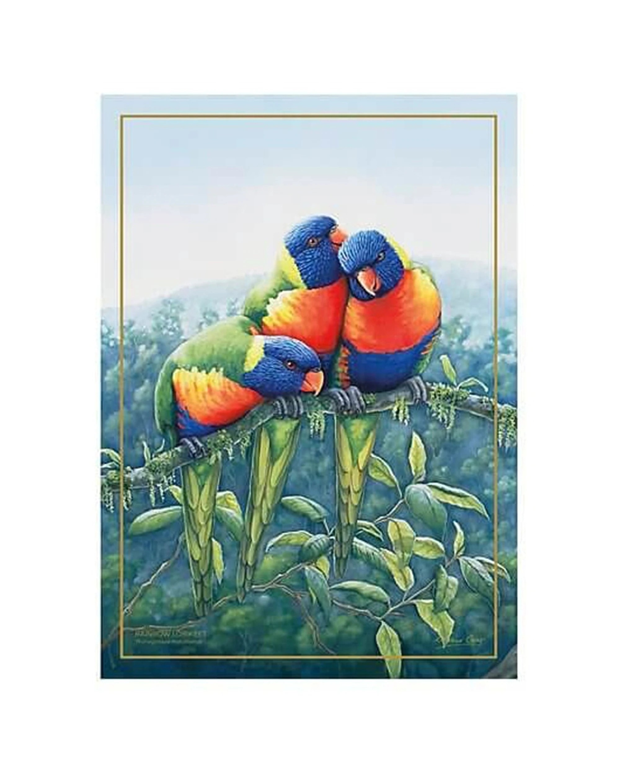2 Maxwell & Williams 2x Birds of Australia 10yr Anniversary Tea Towel Set 50x70cm Lorikeet - Multi, 2 of 2