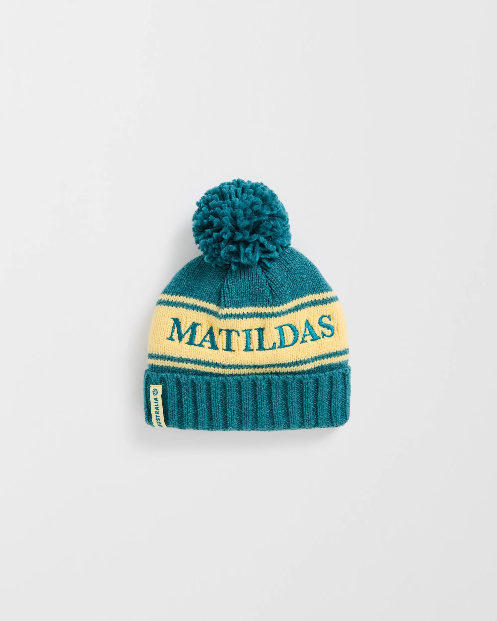 1 Kids Licensed Matildas Pom Pom Beanie MATILDAS, 1 of 2