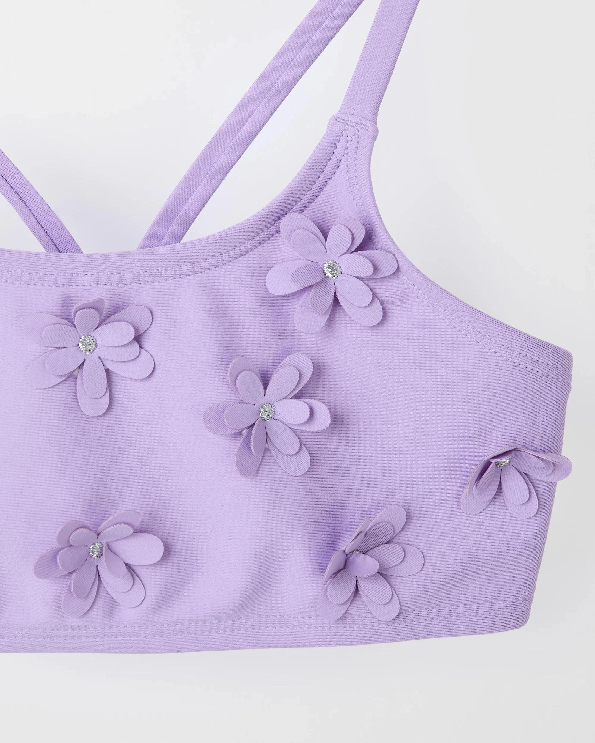 2 Target 3D Flowers Bikini 2 Piece Swim Set VIOLA, 2 of 2