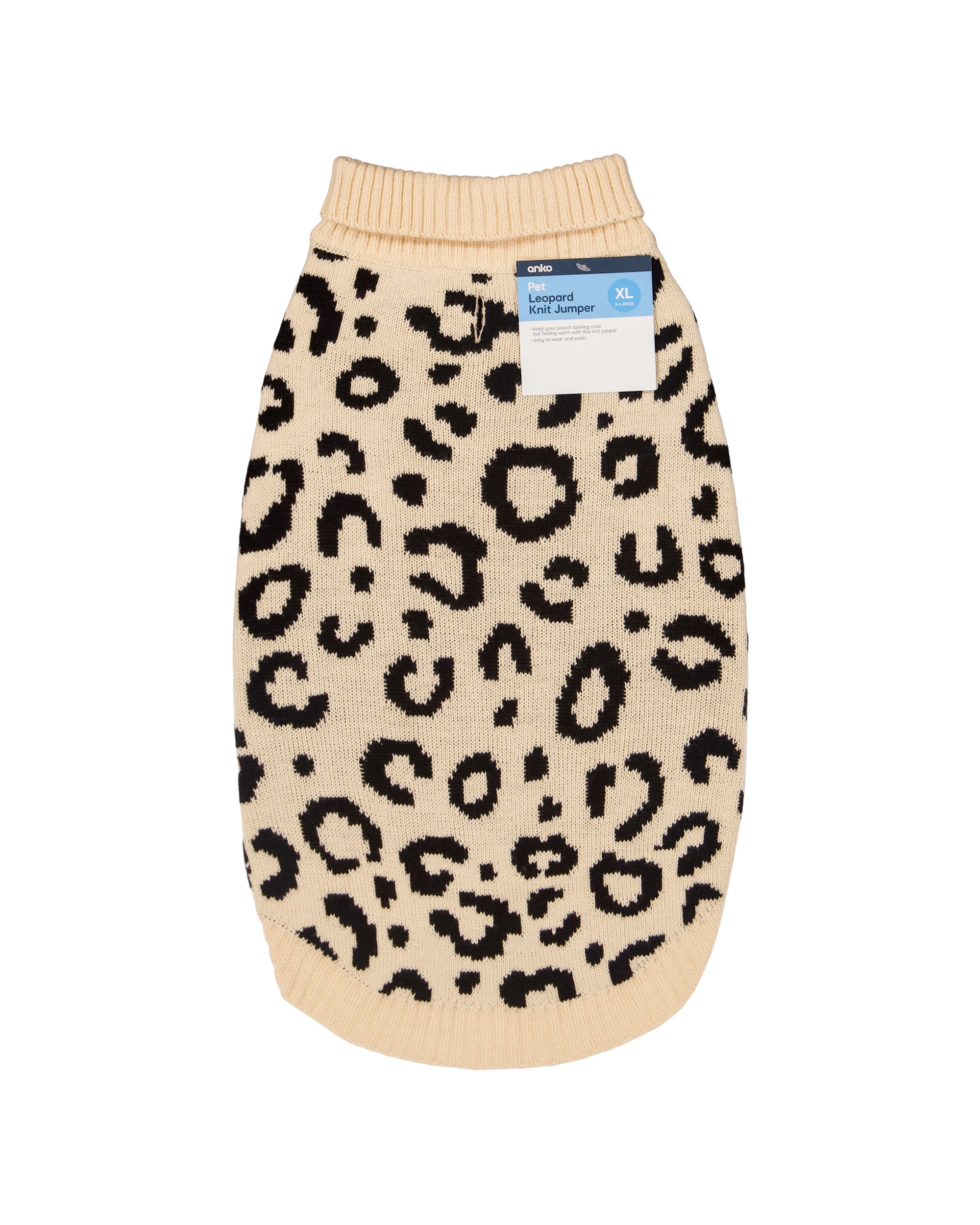 9 Pet Leopard Knit Jumper - Extra Large, 9 of 9
