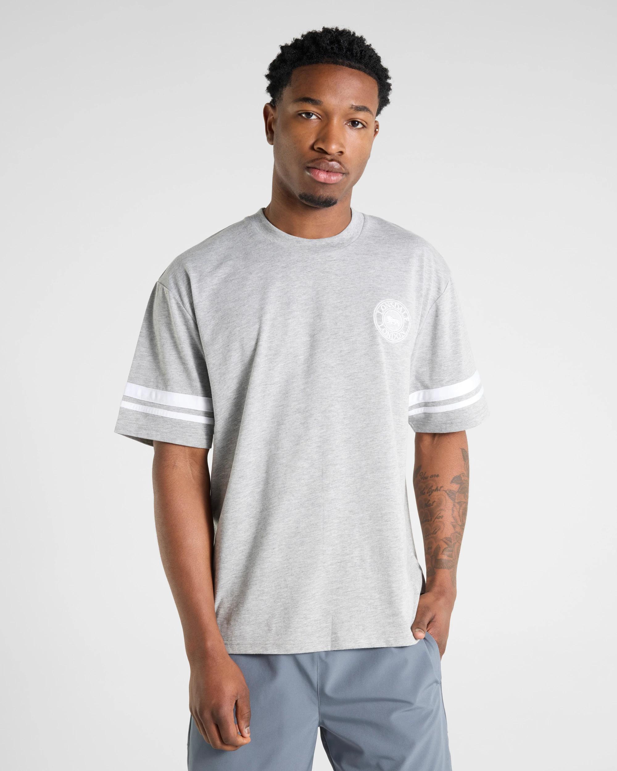 1 Varsity Short Sleeve T-shirt - Lonsdale London GREY, 1 of 5