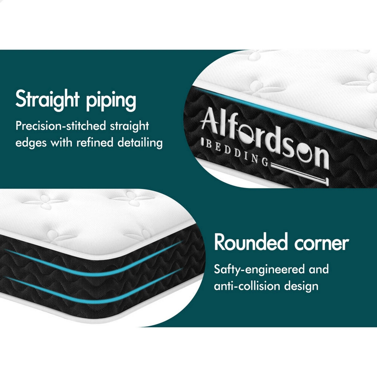 10 Alfordson Mattress 14CM Tight Top Spring Foam Bedding Medium Firm - Double Bed, 10 of 10