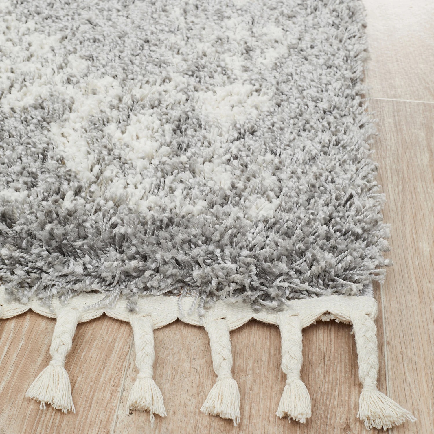 4 Common Ground Rugs Amber 33 170x120cm - Small Power Loomed Shag Rug - Silver, 4 of 7