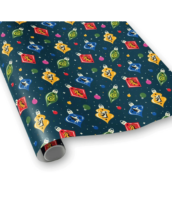 Harry Potter - Hogwarts Houses Ornaments Christmas Wrapping Paper