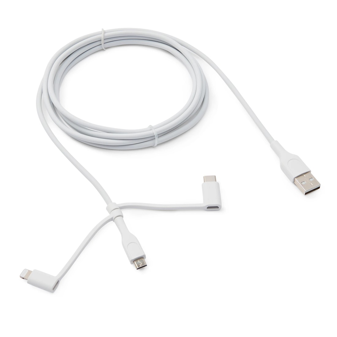 1 3-in-1 Travel Cable - White, 1 of 8