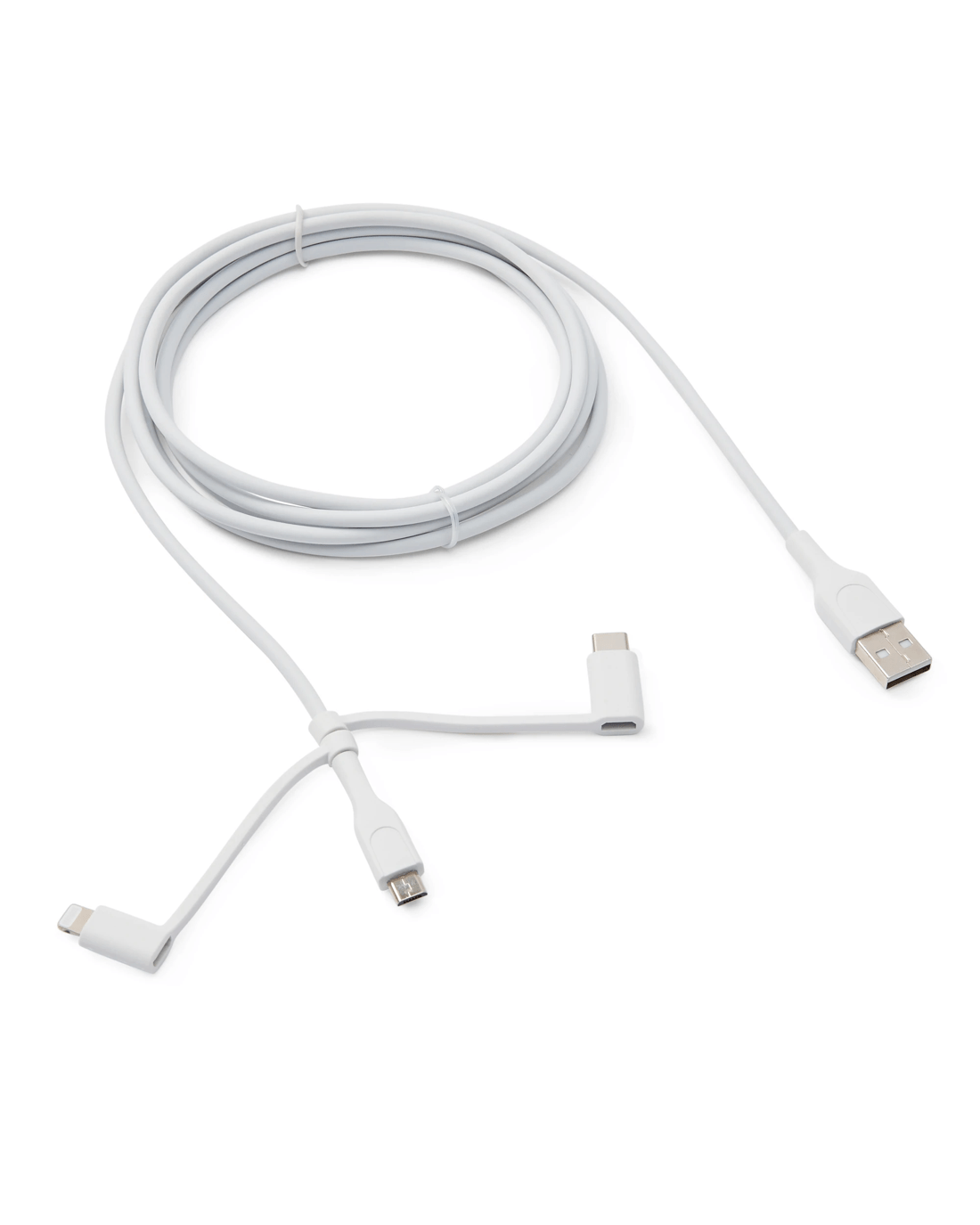 1 3-in-1 Travel Cable - White, 1 of 8