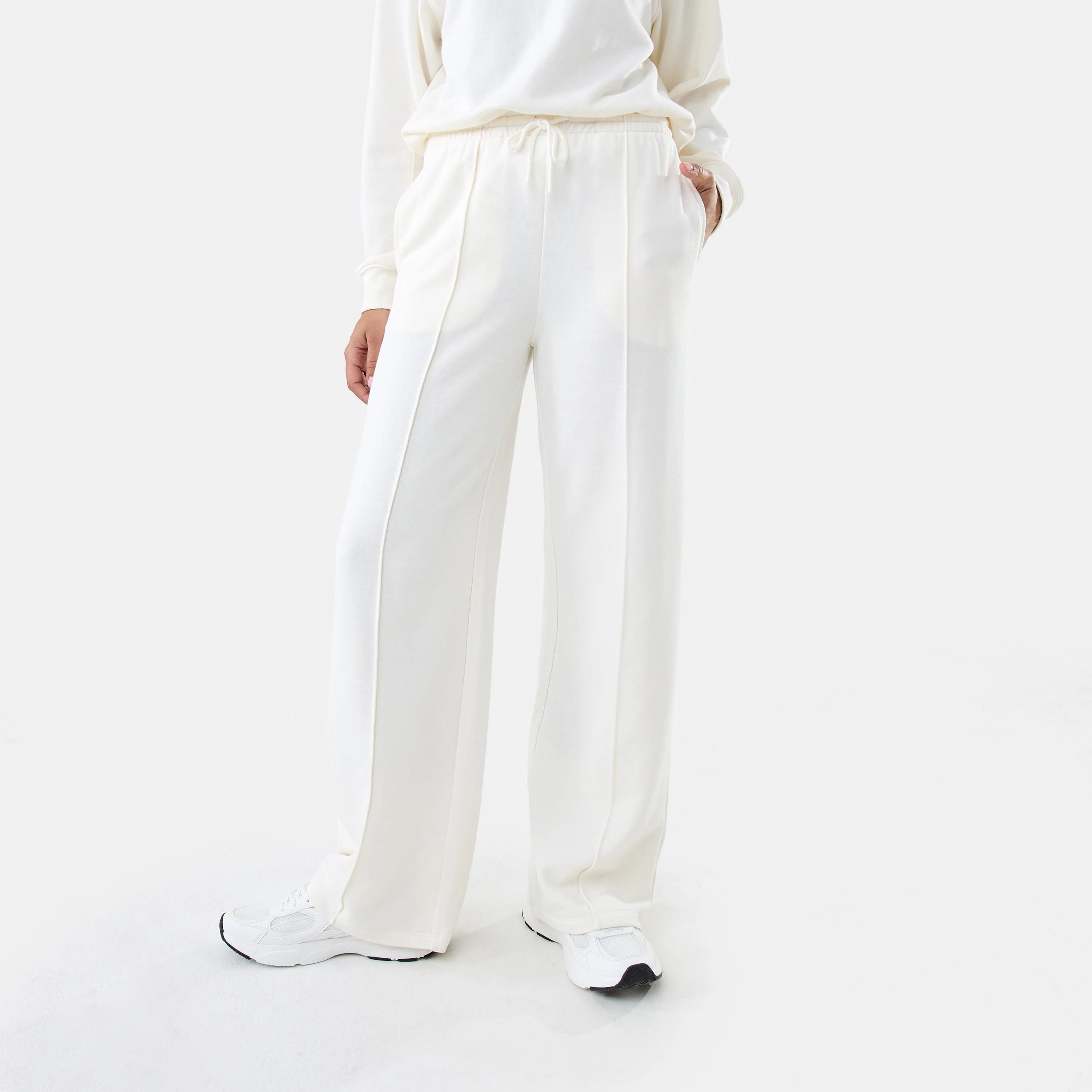1 Active Womens French Terry Trackpants EGRET WHITE, 1 of 7