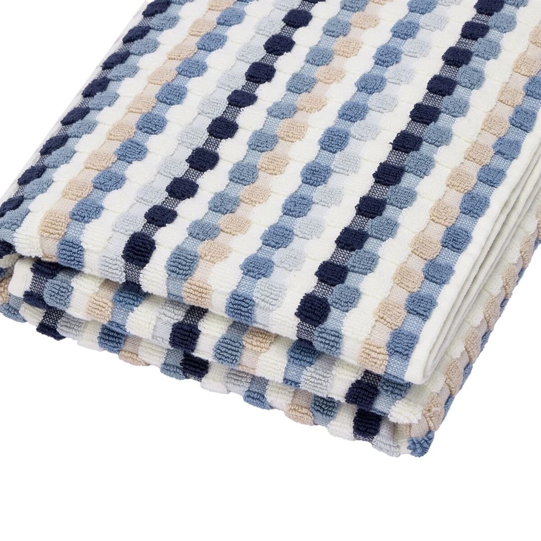 4 Blue Popcorn Cotton Bath Towel, 4 of 6