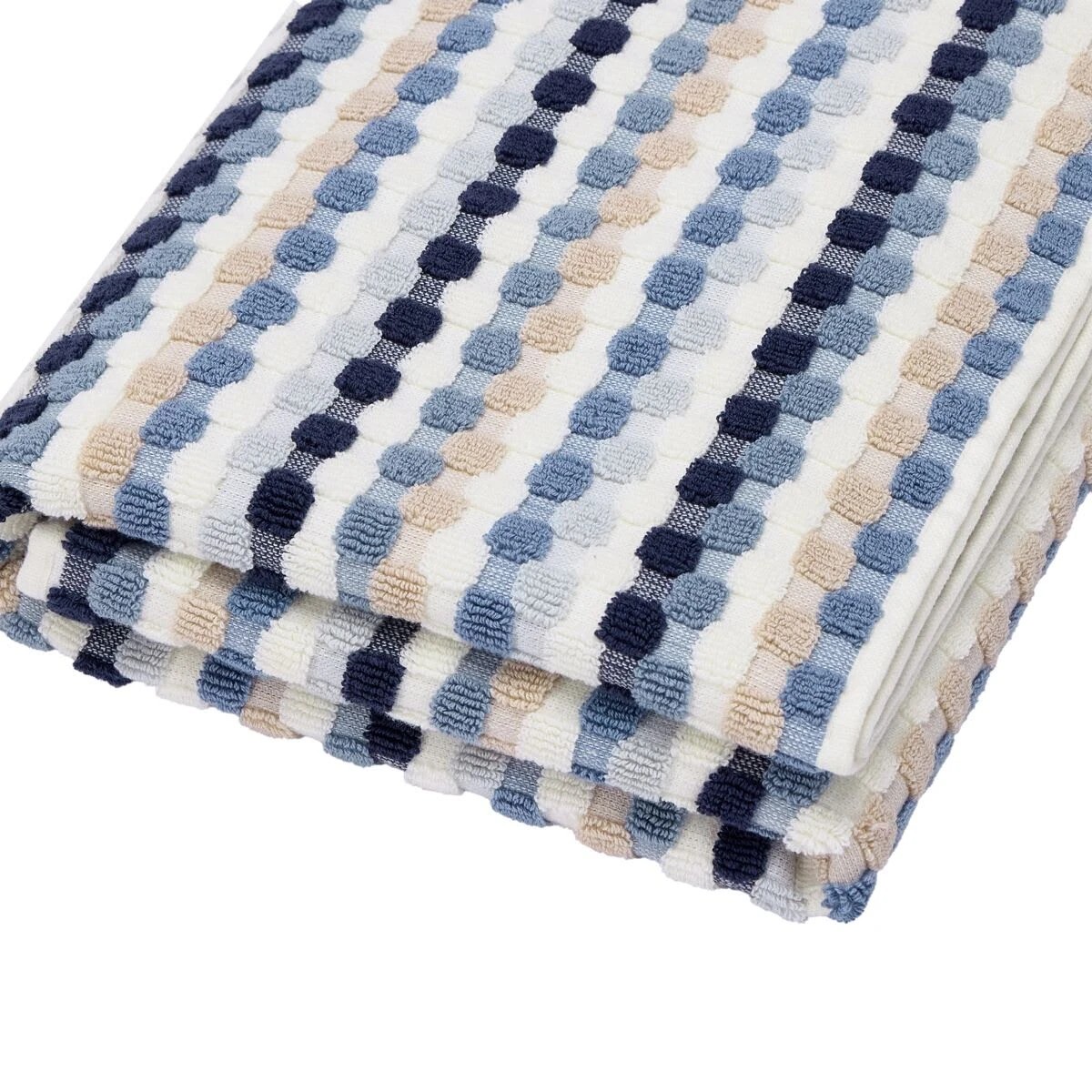 4 Blue Popcorn Cotton Bath Towel, 4 of 6