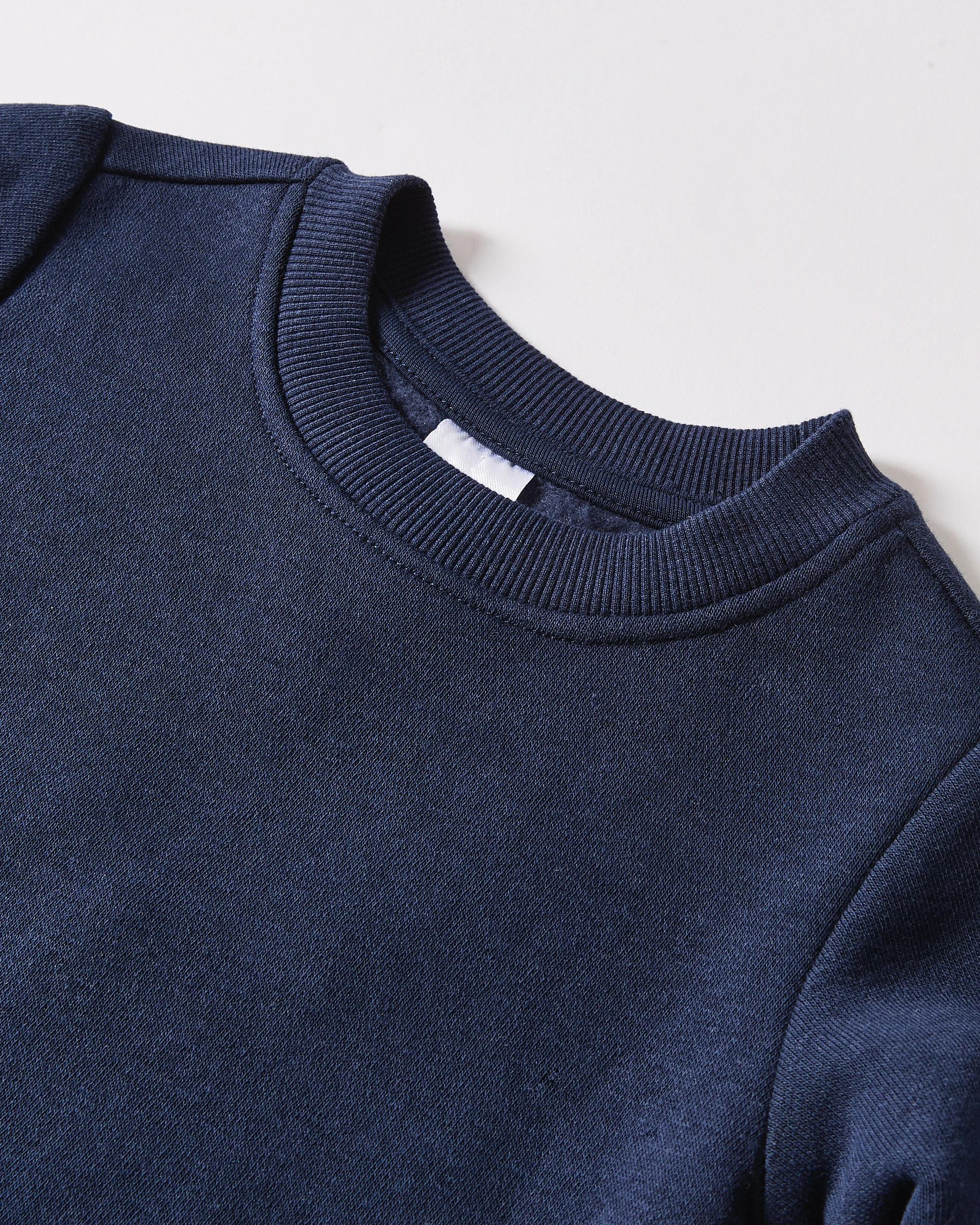 3 Everyday Sweatshirt Dress Navy, 3 of 3