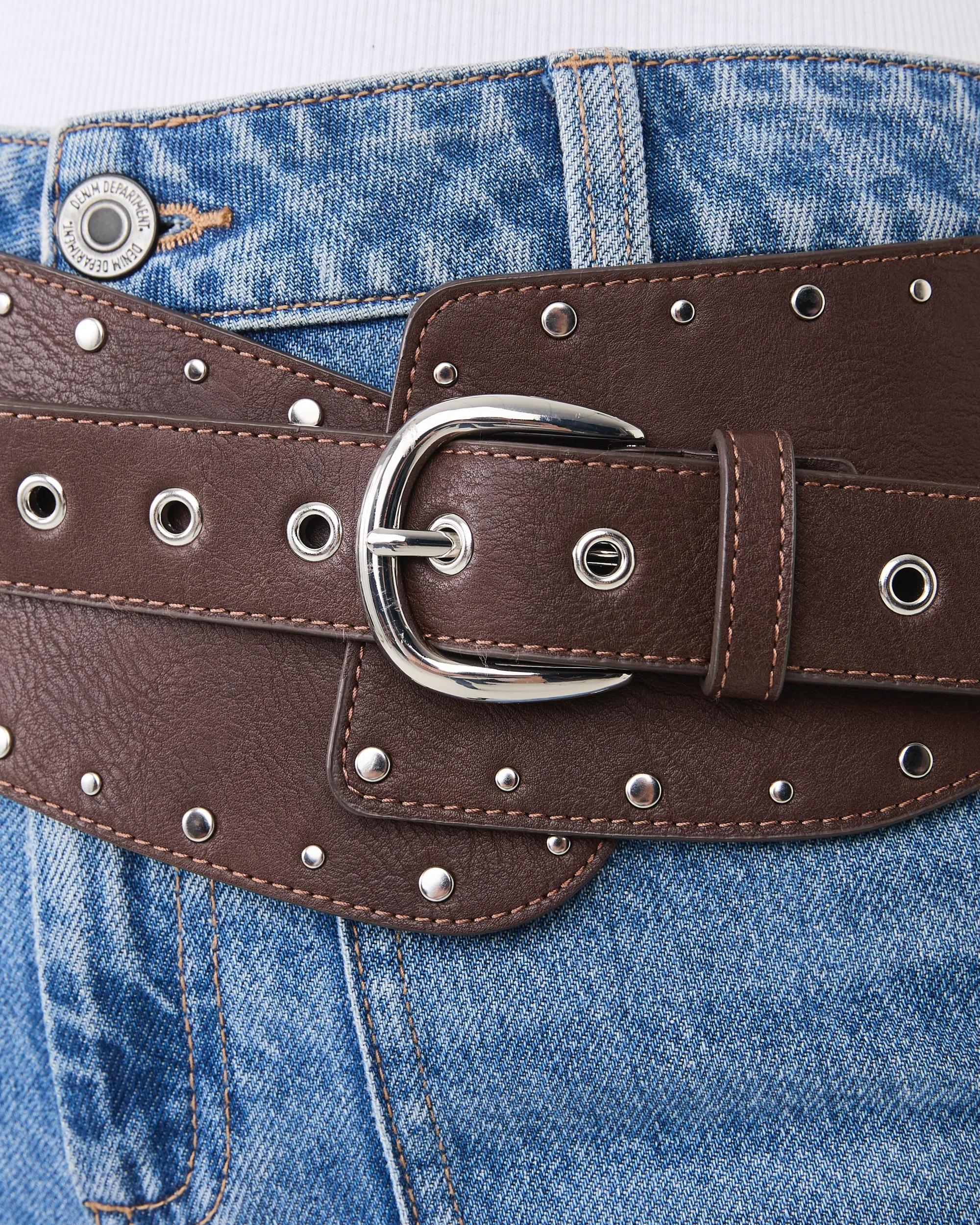 4 Wide Hard Belt Choc Plum, 4 of 4