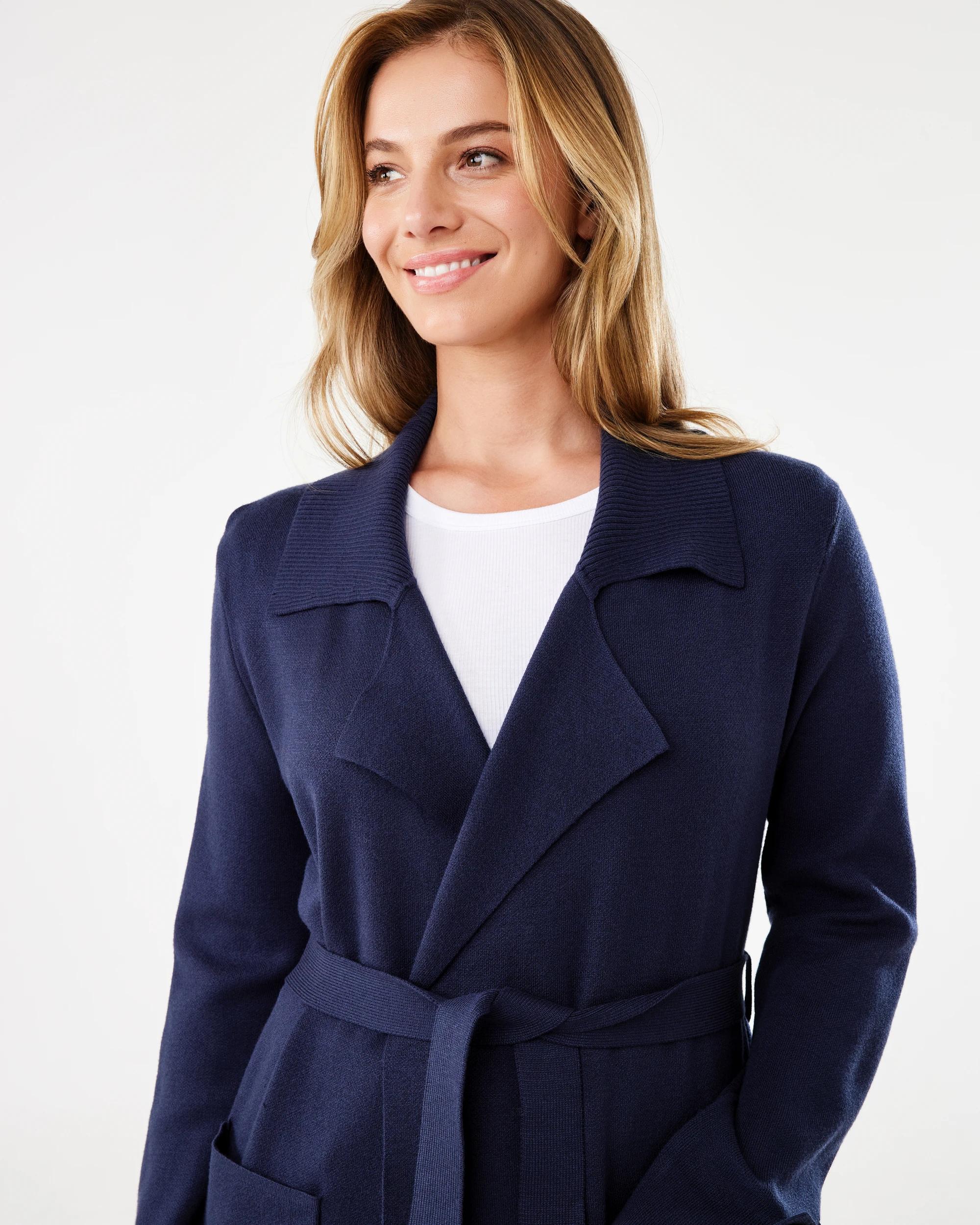 6 Trench Coatigan Navy Blaze, 6 of 8