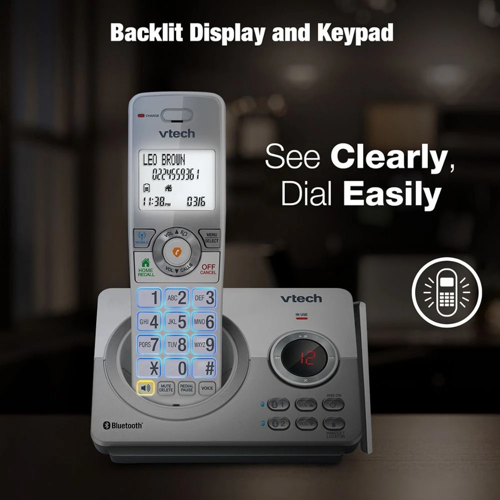9 VTech CLS22150 DECT 6.0 Cordless Phone, 9 of 10
