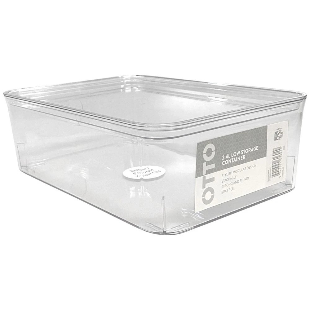2 Otto 2.4L PET Modular Basket Medium Low Clear, 2 of 5