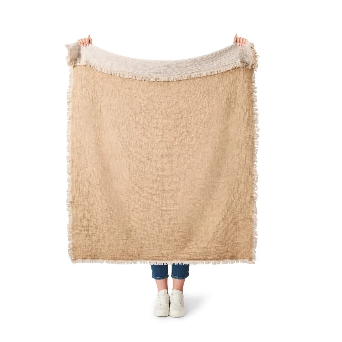 2 Reversible Muslin Throw - Lark, 2 of 6