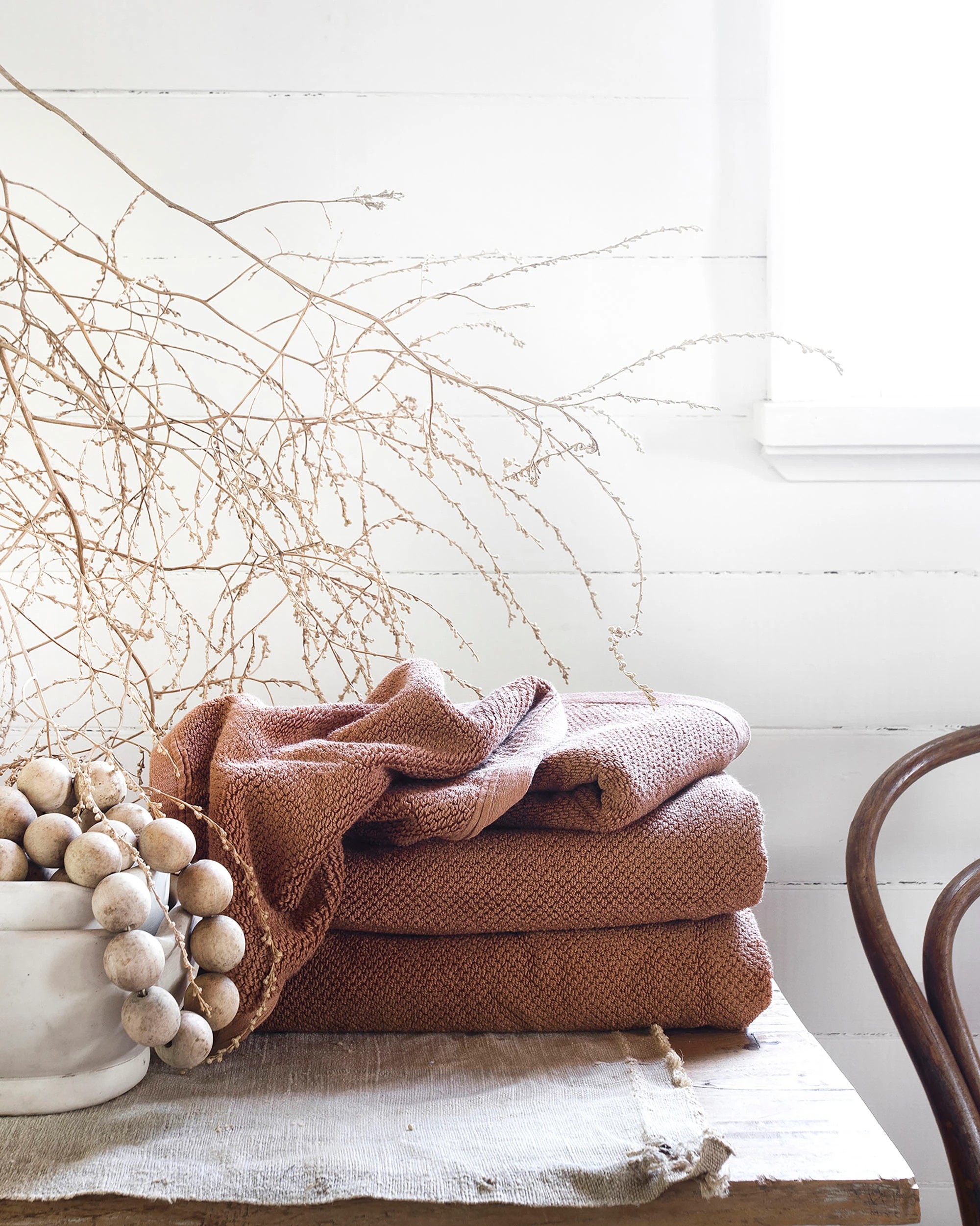 3 Bambury Angove 600gsm Soft Absorbent Cotton Bath Sheet 80x160cm Woodrose - Brown, 3 of 3