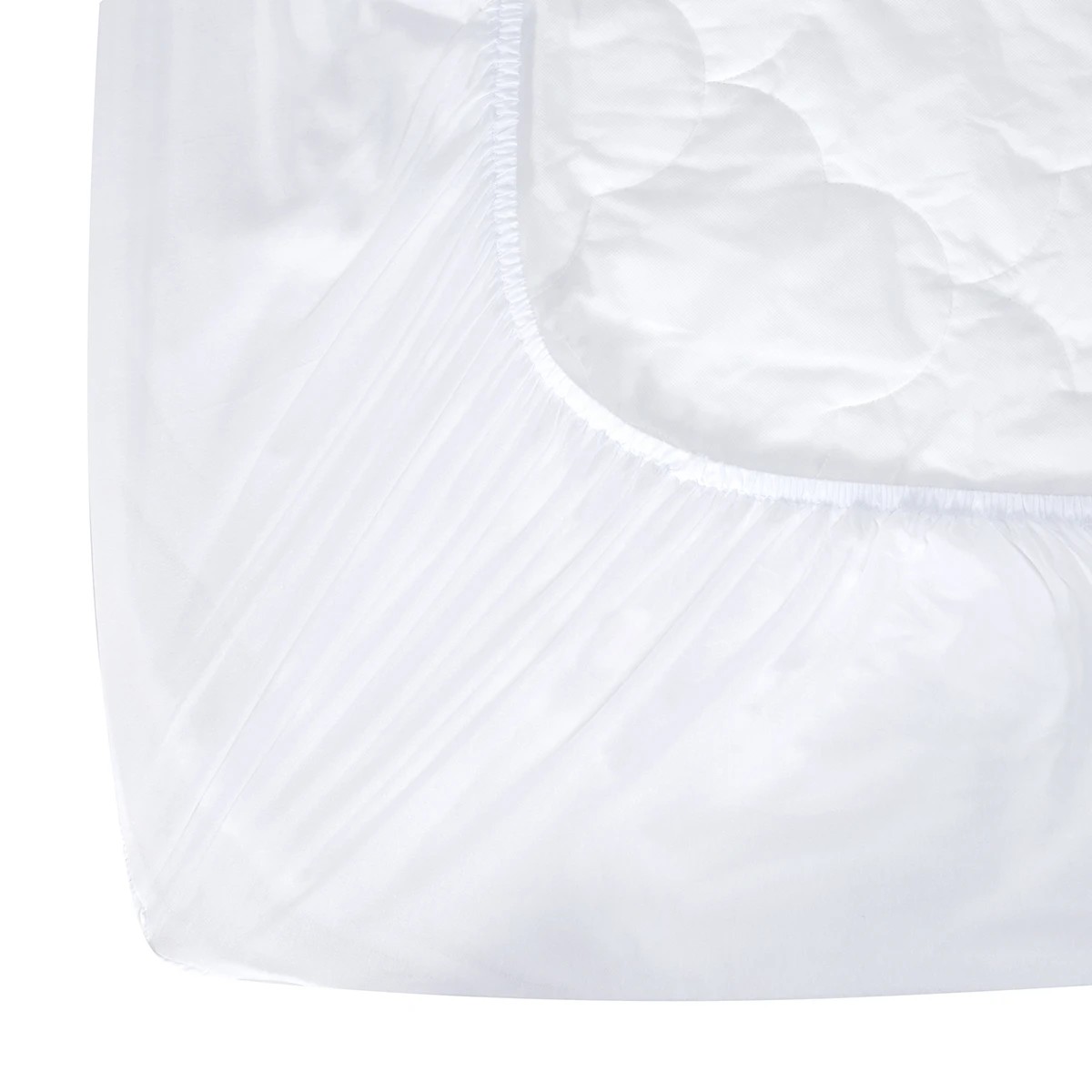 5 Cotton Filled Fitted Mattress Protector - King Bed, White, 5 of 5