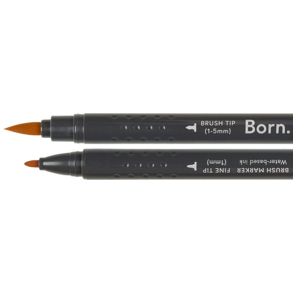 2 Born Professional Brush Dual-Tip Marker Chrome Orange 946, 2 of 4