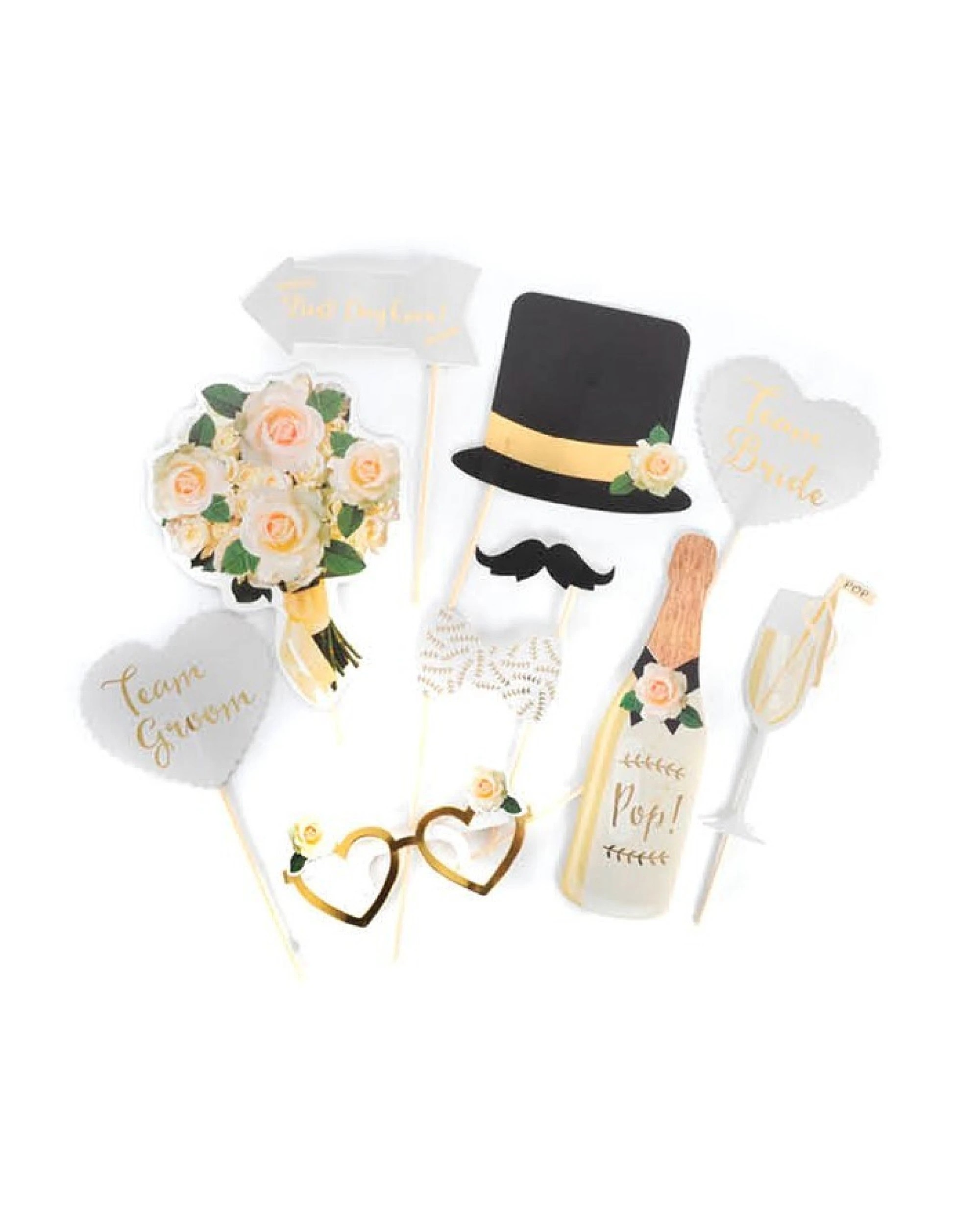 1 BR Costumes Bride-to-Be Photo Booth Props for Hens Party and Bachelorette Selfies, 1 of 2